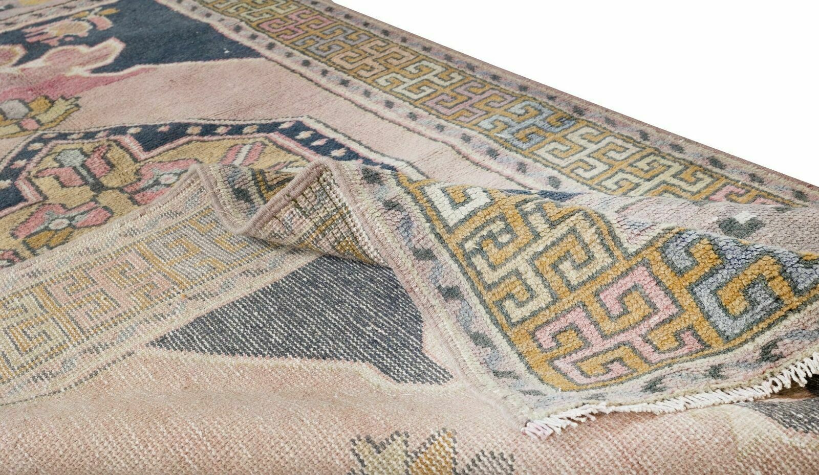 3.2x6.5 Ft Handmade Anatolian Village Rug, Tribal Style Vintage Wool Carpet photo for sale