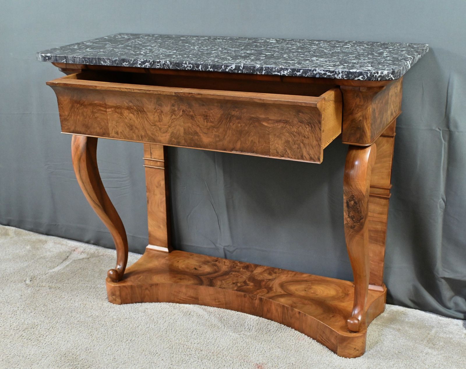 Furniture Walnut Console, Restoration Period – Early 19th Century photo