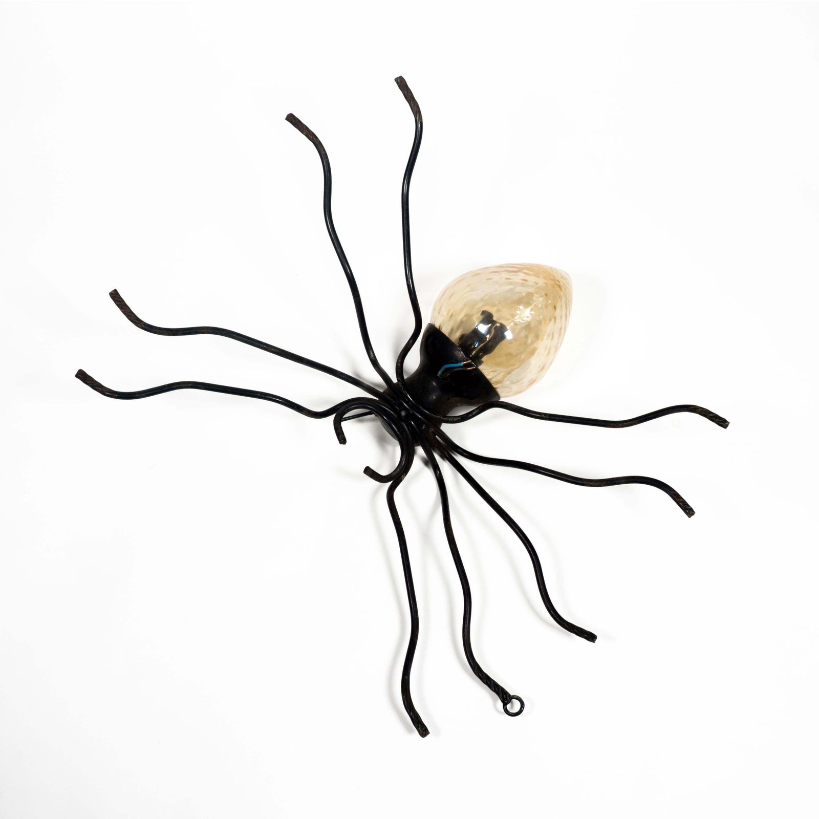 Lighting 1960s Mid Century Modern Italian Murano Glass Spider Wall Lamp Sconce photo