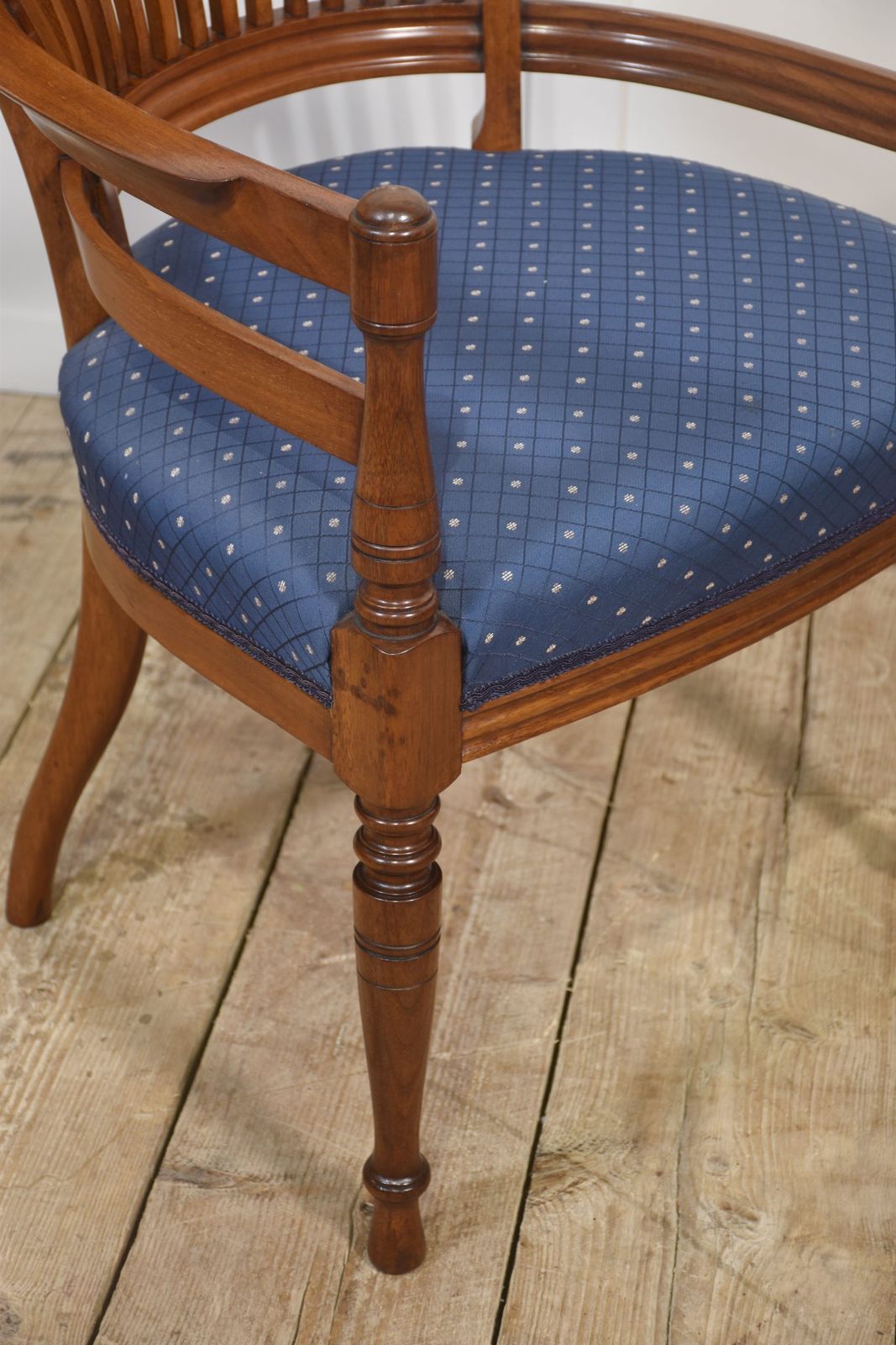 Pair Of Mahogany Elbow Chairs In The Manner Of E.W. Godwin photo vintage
