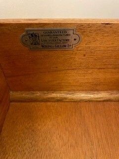 325.0 Antique Queen Anne Style, Mahogany Bureau, Waring And Gillow, C1930 photo