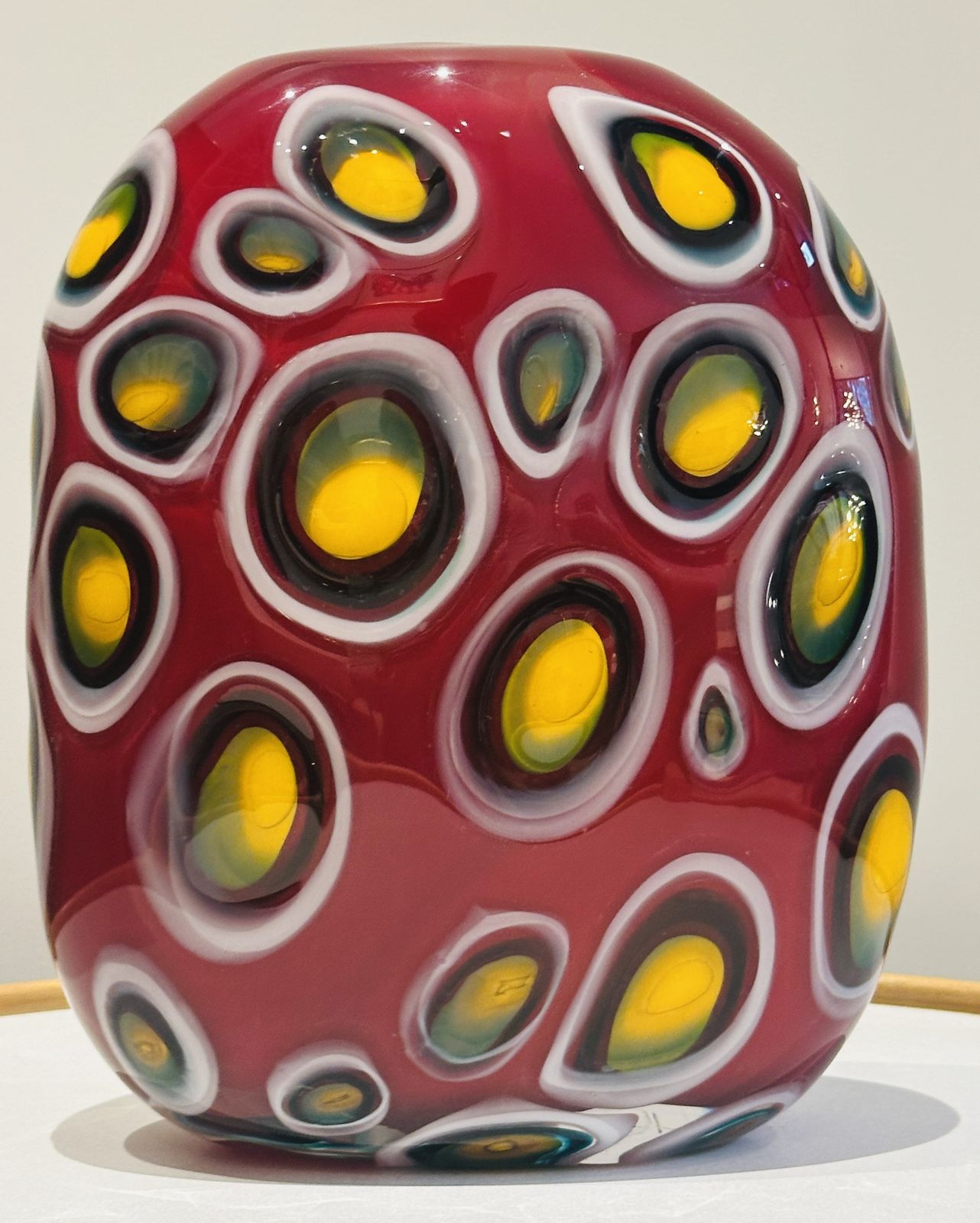 1990s American Contemporary Decorative Art Glass Vase photo furniture
