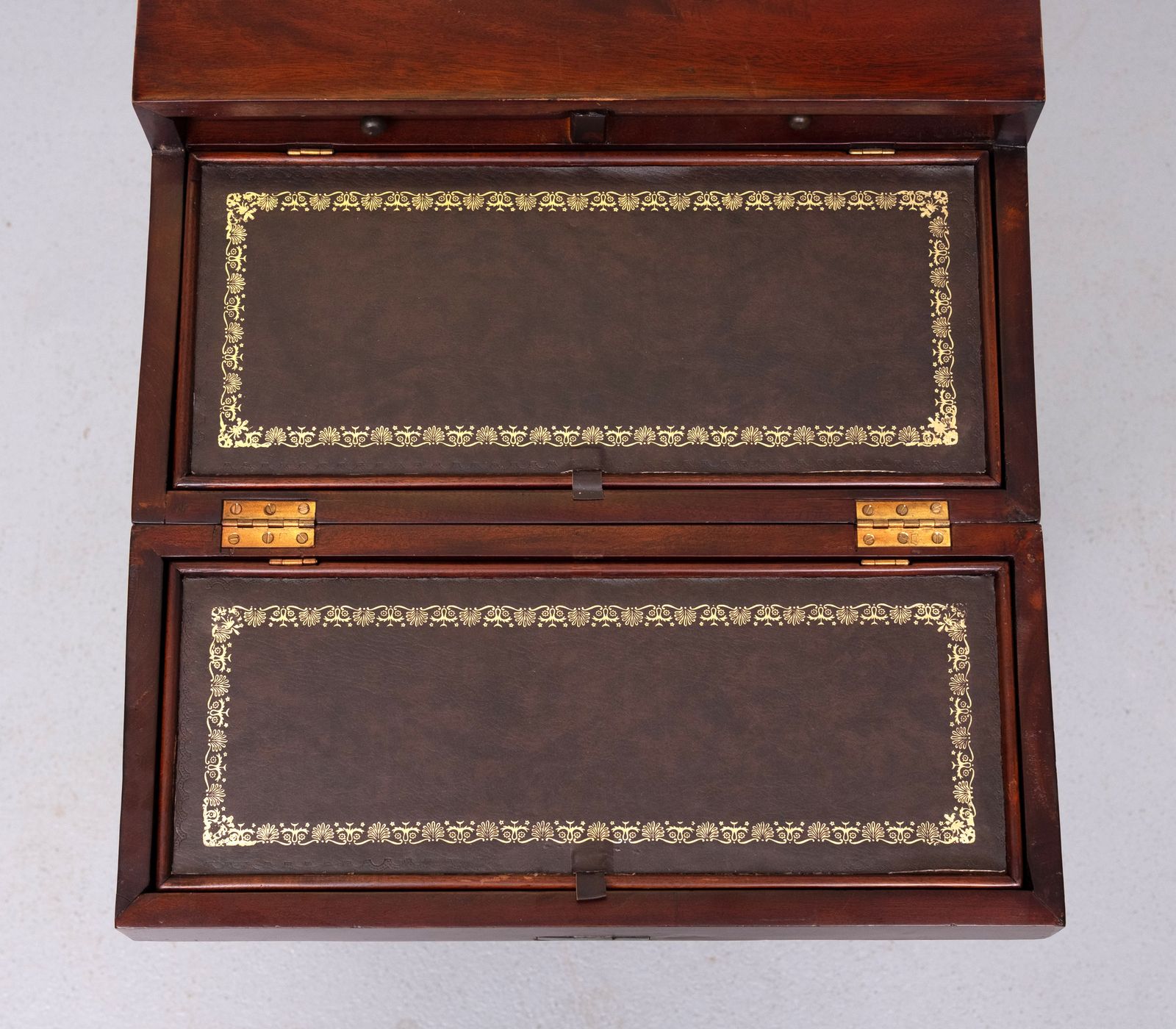 photo furniture Military Campaign Style Mahogany Davenport Desk. England
