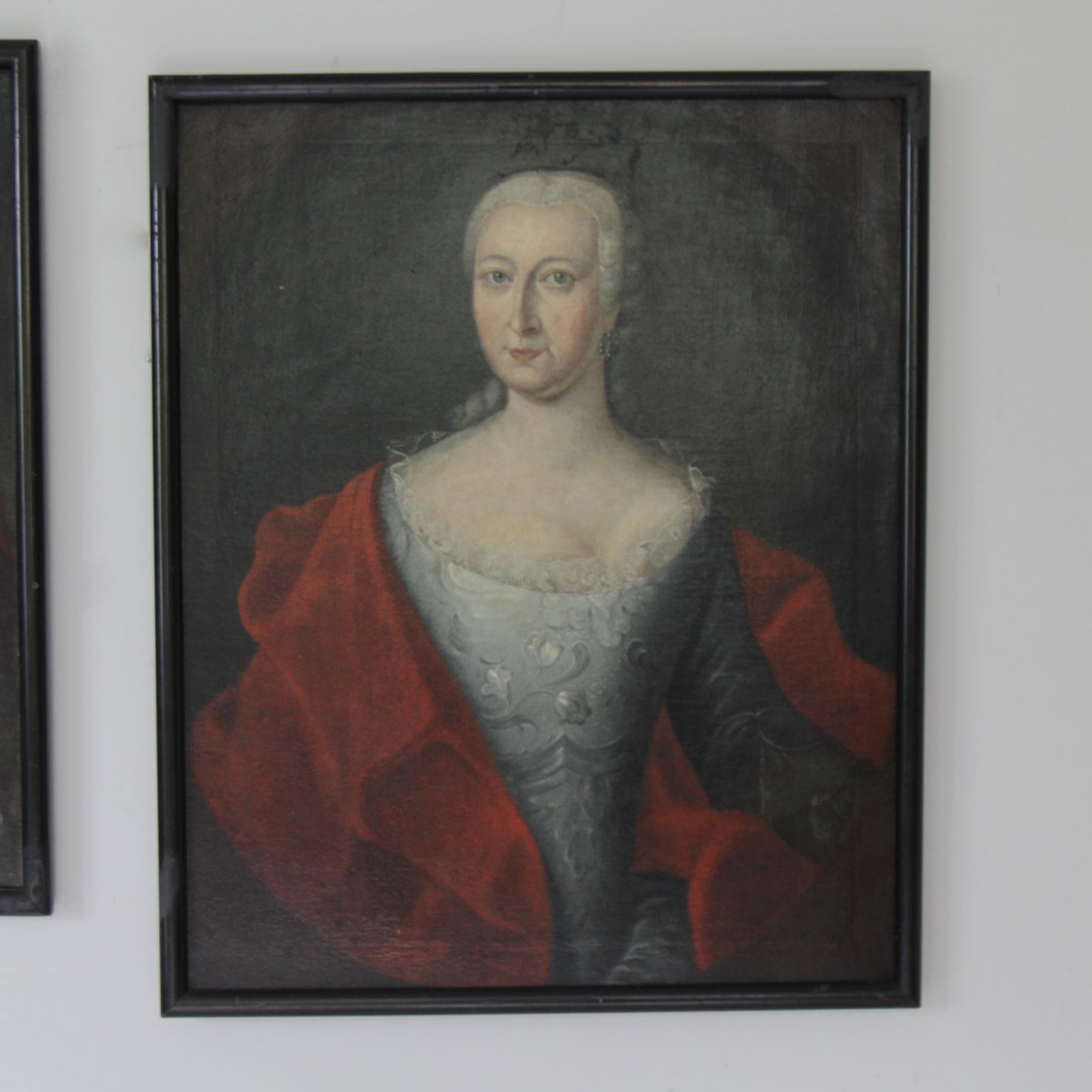 Art Large 18th Century Portraits Of Mother And Daugthers Antique Portraits Oil On Canvas photo