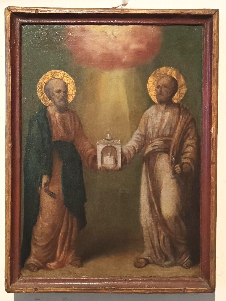 Painting On Wood, Ancient Icon Of Saint Peter And Paul photo furniture