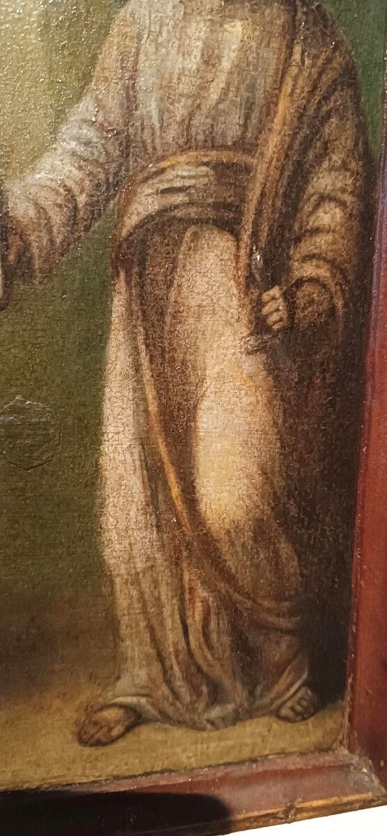 Painting On Wood, Ancient Icon Of Saint Peter And Paul photo vintage