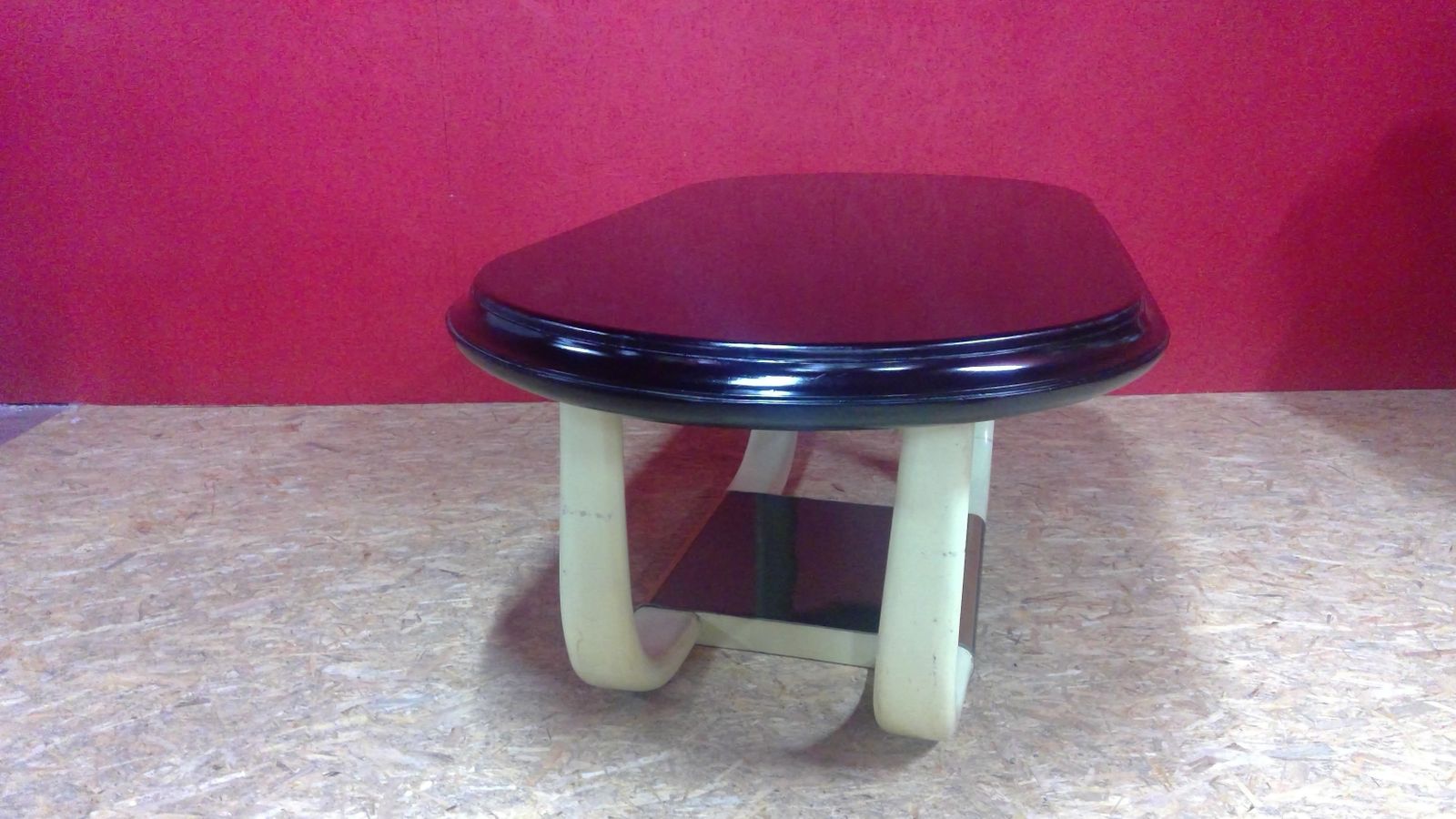 Art Deco.A Rare Iconic Lacquered Faux Elephant Shaped  Legs Dining Consul Table Of Subline Shape photo for sale