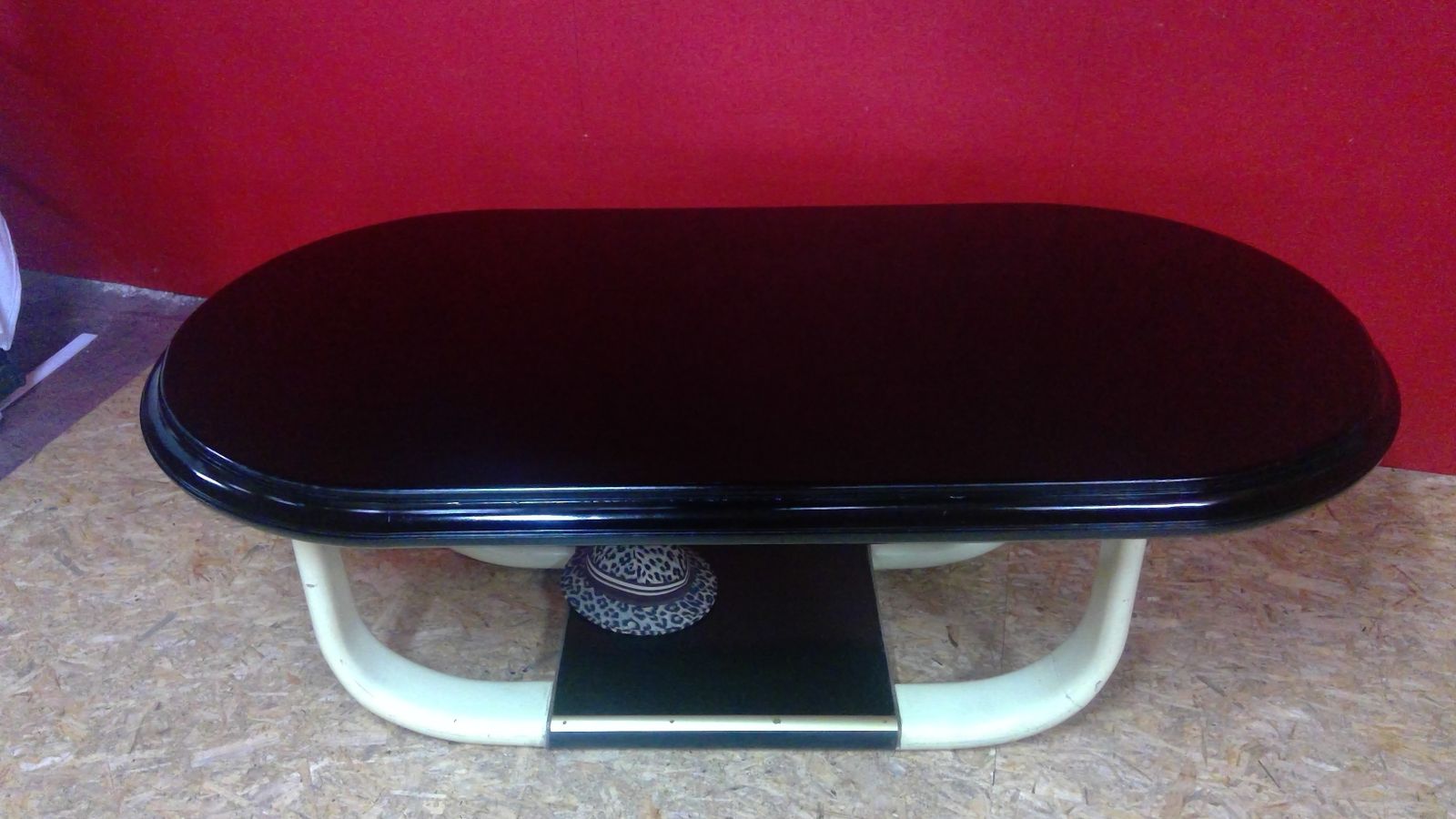 photo for sale Art Deco.A Rare Iconic Lacquered Faux Elephant Shaped  Legs Dining Consul Table Of Subline Shape