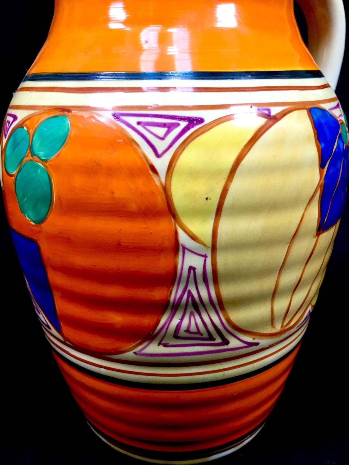 Clarice Cliff Melon Picasso Fruit Isis Vase Art Deco Pottery C.1930 / Antique photo buy