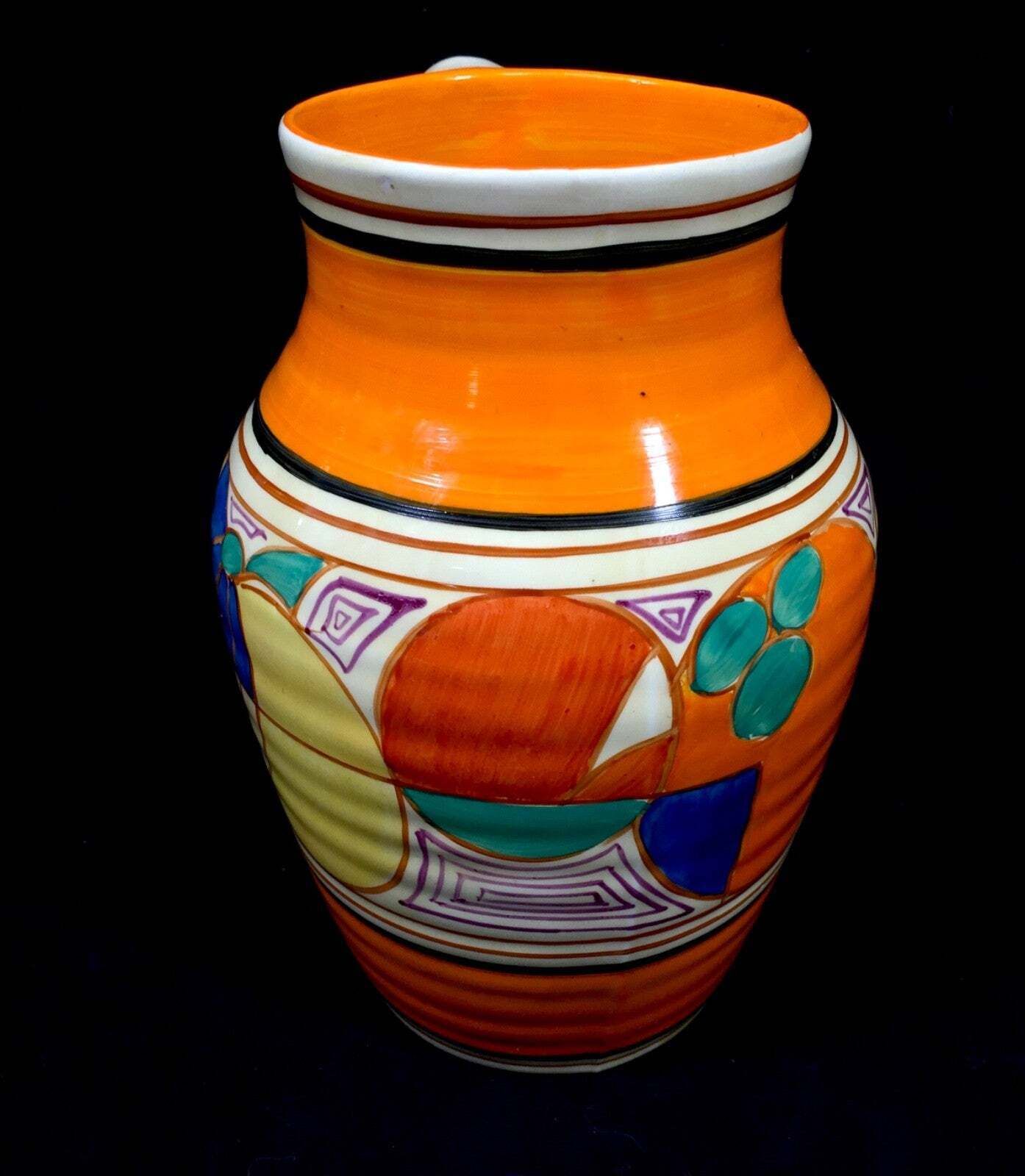 photo furniture Clarice Cliff Melon Picasso Fruit Isis Vase Art Deco Pottery C.1930 / Antique
