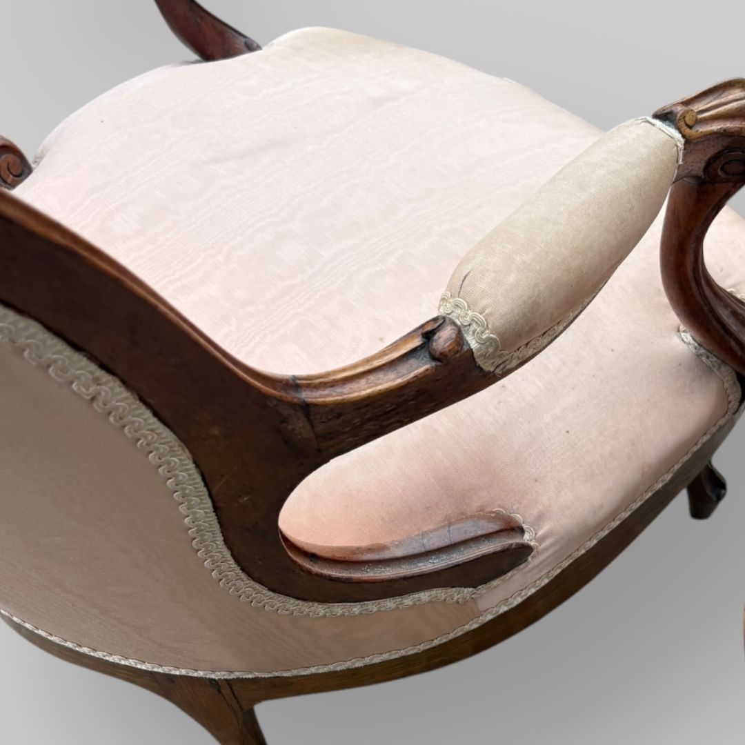 C19th "His And Hers" French Fauteuil Chairs photo vinterior