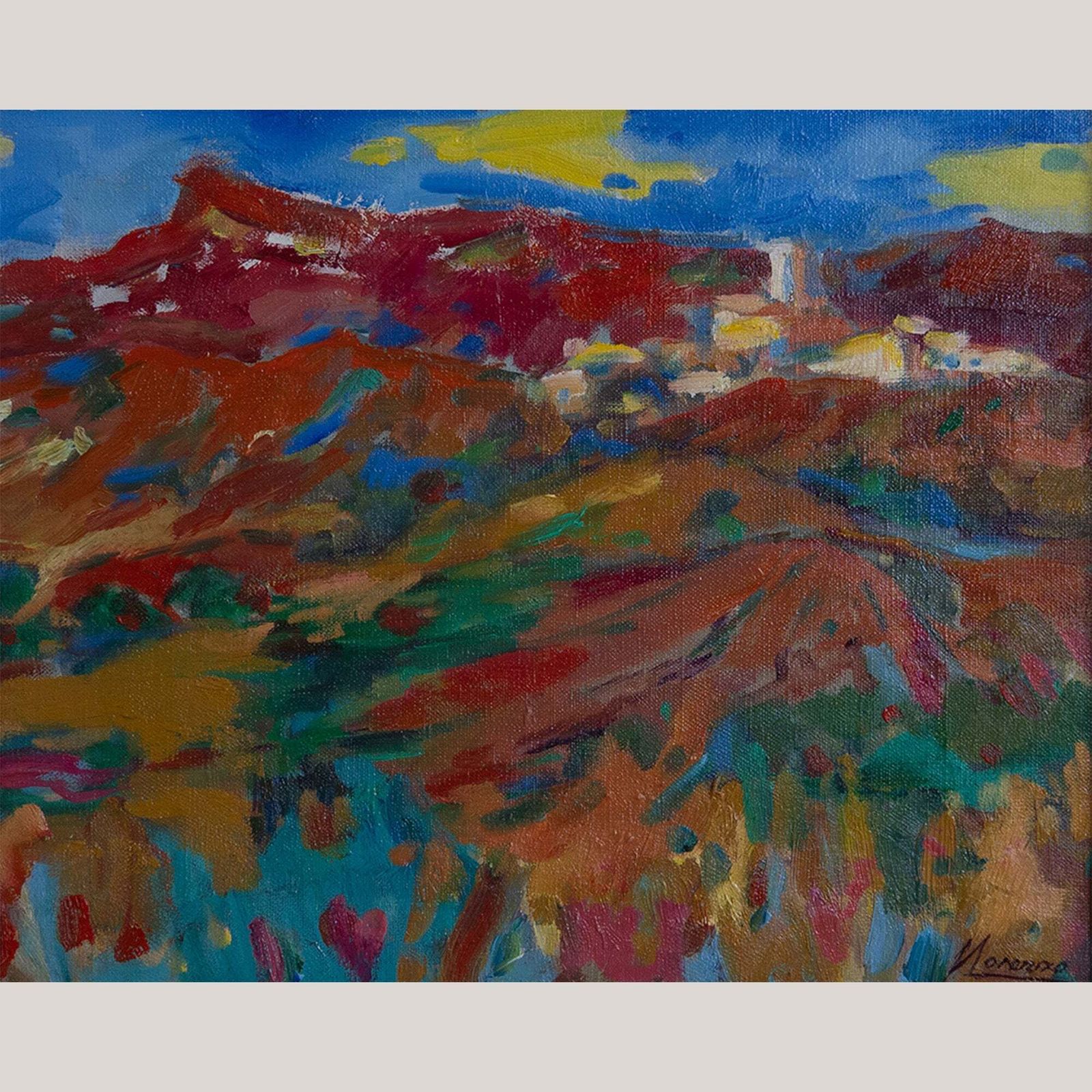 Fauvistisch Landschap – 19e Eeuw, Olieverf Op Doek