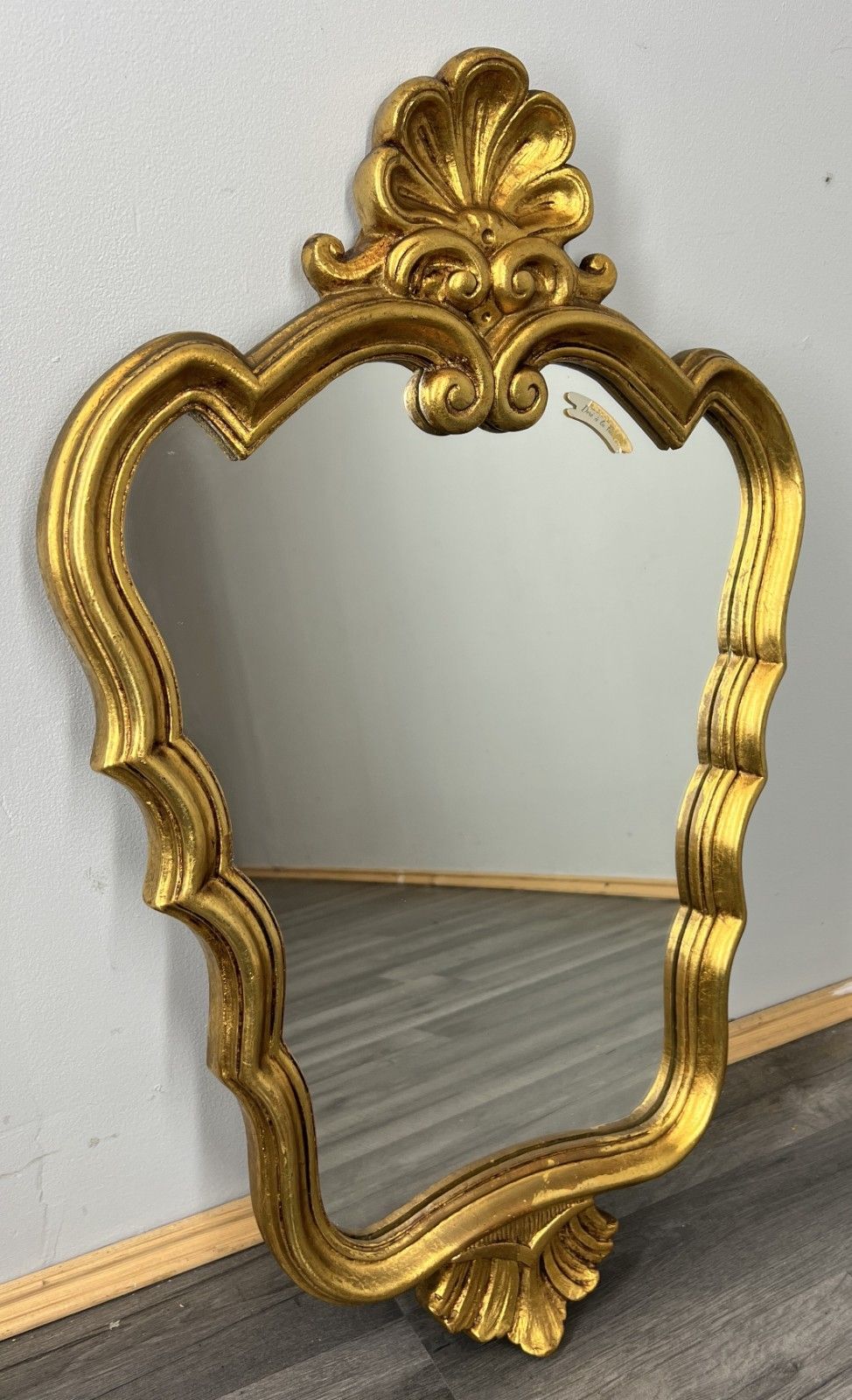 Vintage French Wall Mirror With Ornate Carved Frame Wall Decor Lot 4370