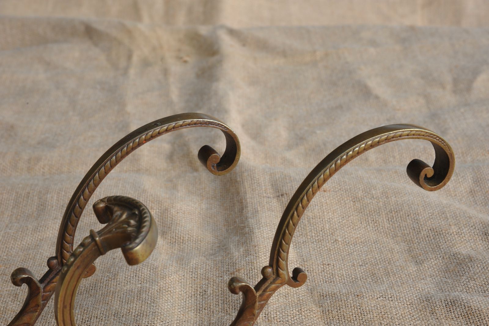 Furniture A Fine Pair Of Antique French Bronze Hat And Coat Wall Mounted Hooks photo