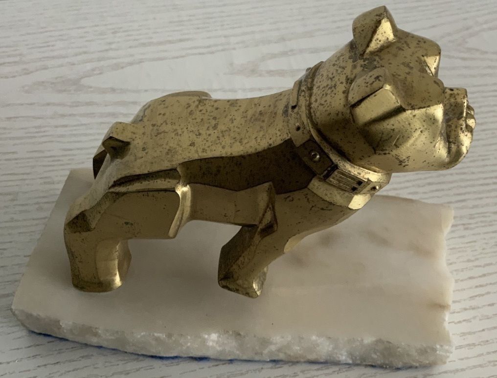 Mack Trucks Bulldog Car Mascot C1932 Gold photo 125.0