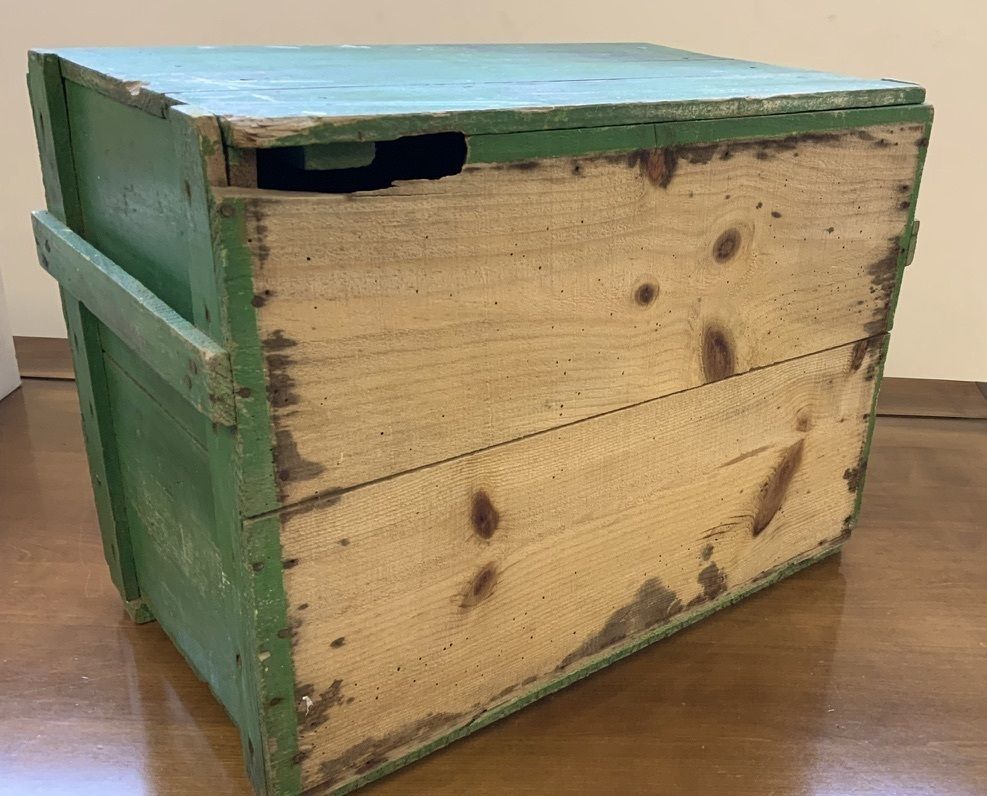 1940's French Castrol Motor Oil Can Wooden Crate photo buy