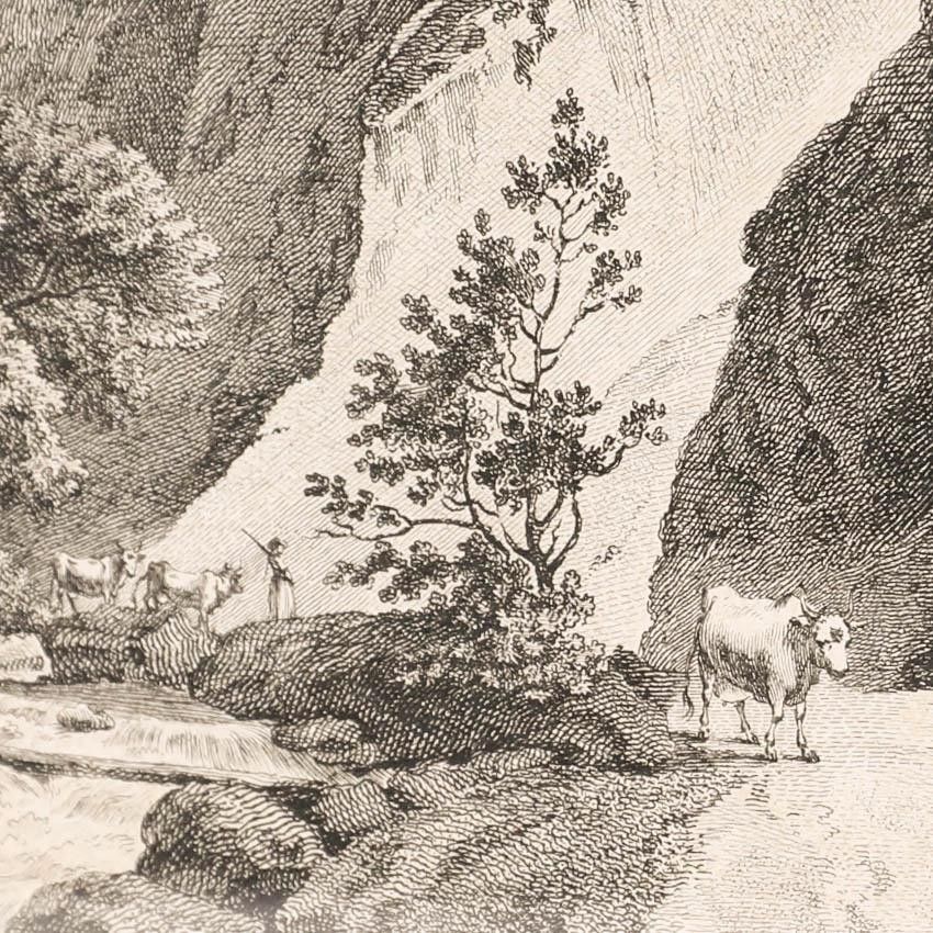 Texier After Alexis Nicolas Perignon 18th Century Engraving, Moutier Gorge photo Art