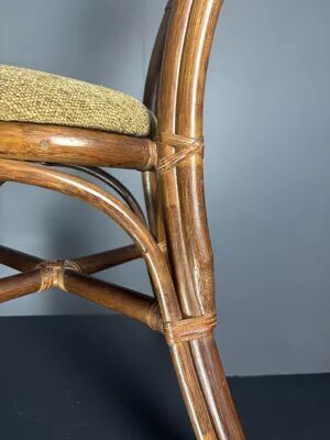 photo for sale Set Of 10 Pencil Reed Rattan Bamboo Palm Leaf Dining Chairs, Vivai Del Sud