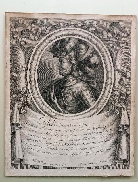 Etching 1700 "Oddone Di Savoy" Pierre Giffart Engraver Savoy Series photo furniture