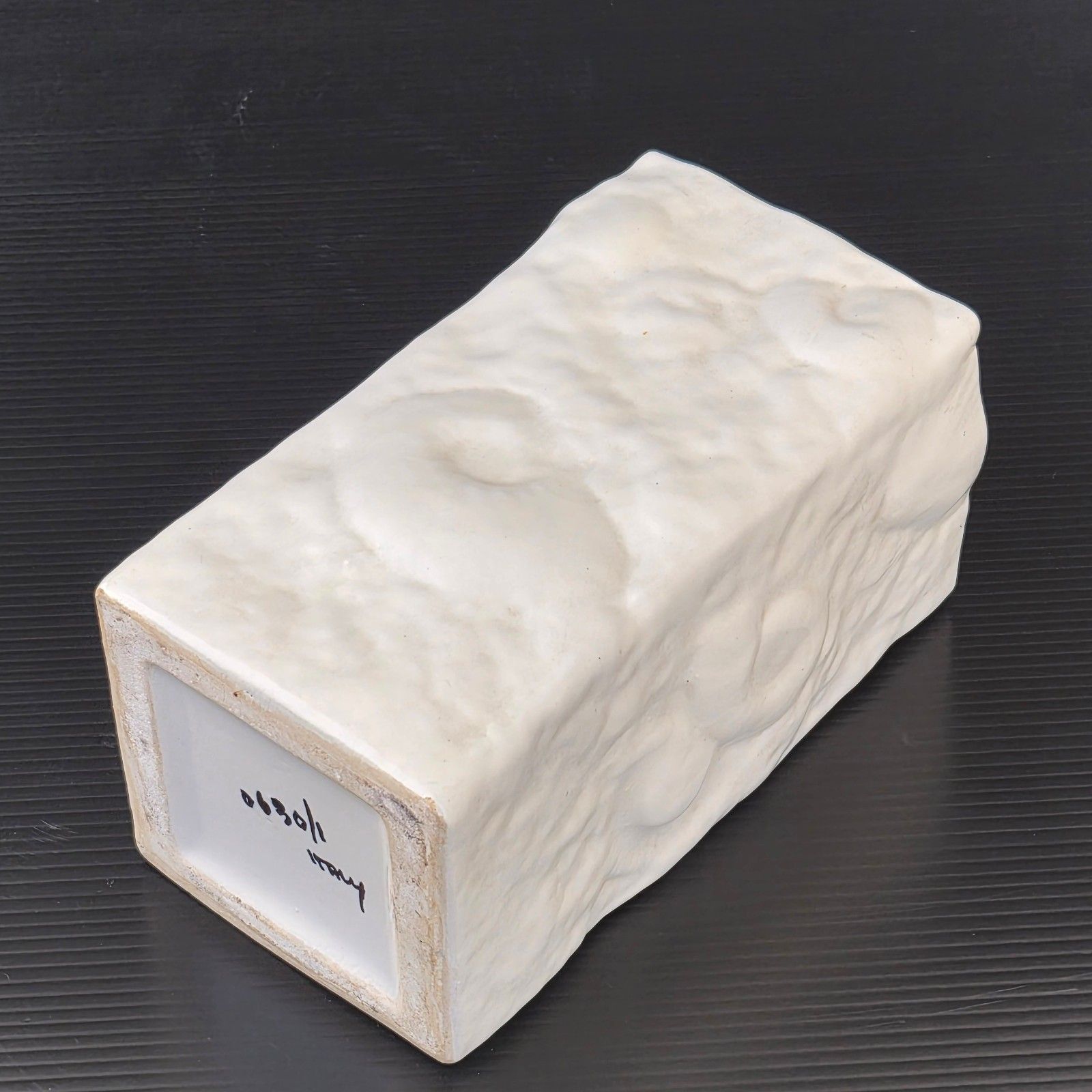Vintage 1960s Italian White Ceramic Fossil Vase 60s Retro 1960s 60s photo Home Decor