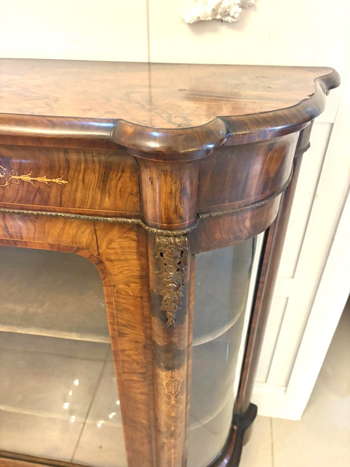 Antique 19th Century Quality Burr Walnut Satinwood Inlaid Side Cabinet photo 2995.0