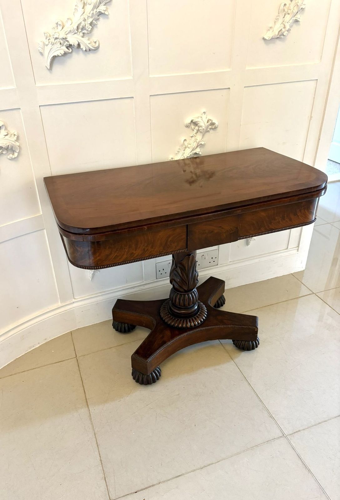 photo for sale Antique 19th Century Quality Figured Mahogany Side Table
