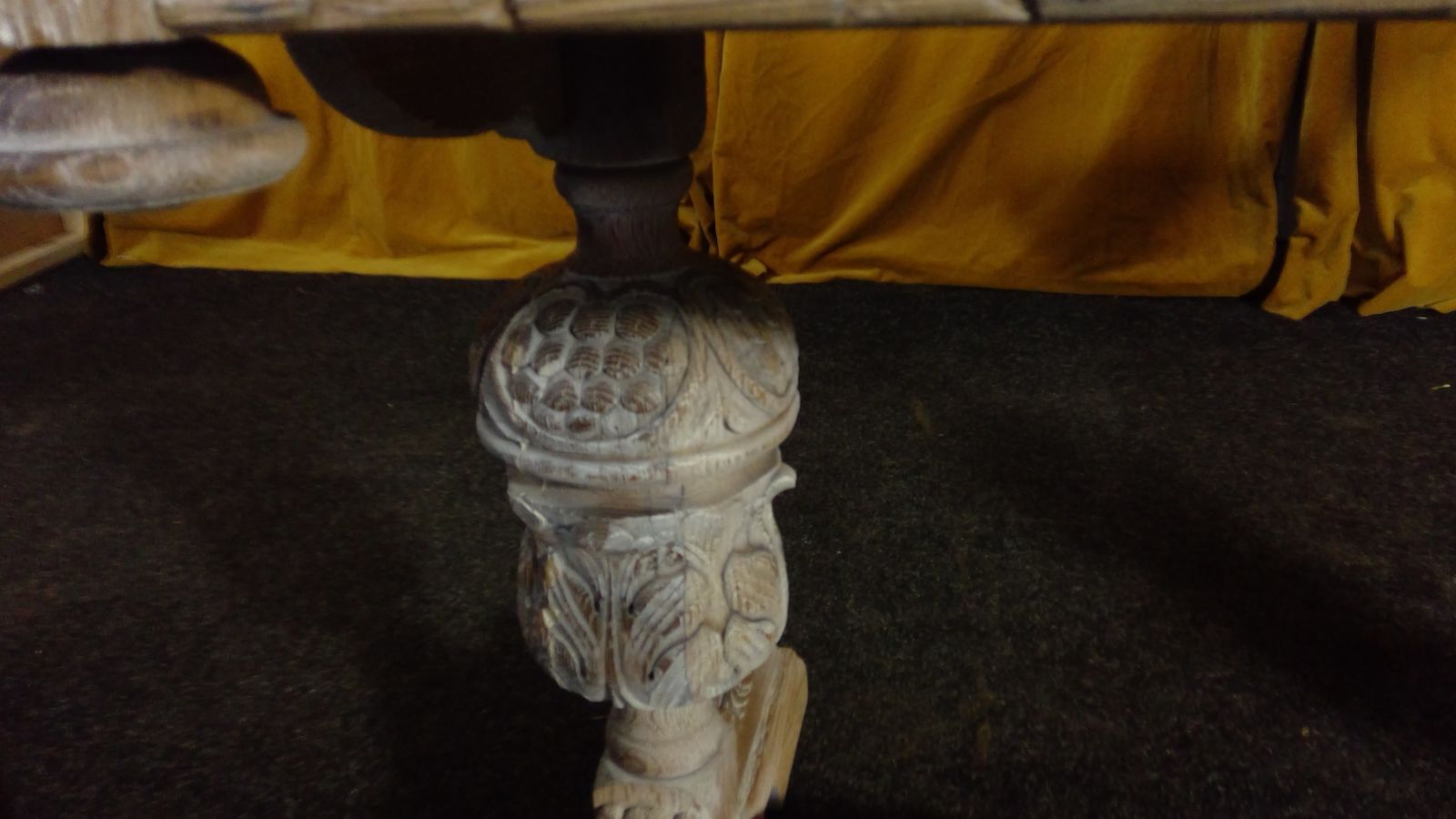 photo furniture A Limed Oak(cerused) Jacobean Style Refectory Dining Draw Leaf Table
