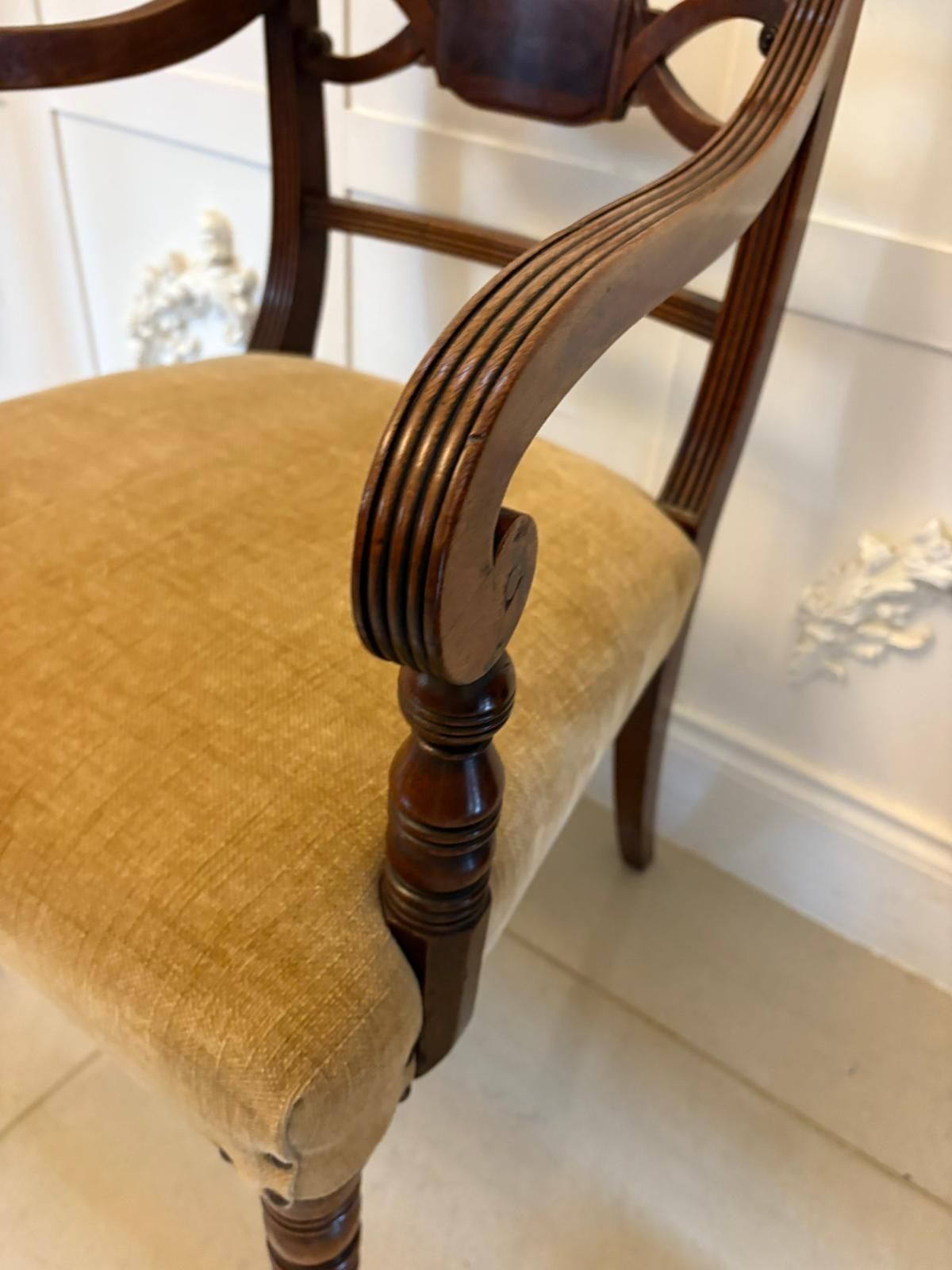 2250.0 Fine Pair Of Antique 19th Century Quality Mahogany Carver Chairs photo
