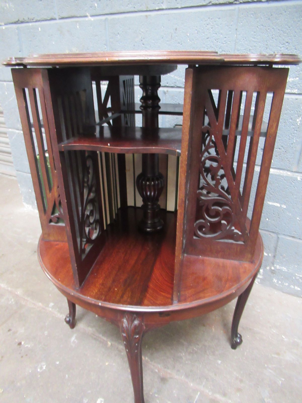 Late Victorian    Mahogany   Revolving Bookcase photo vintage