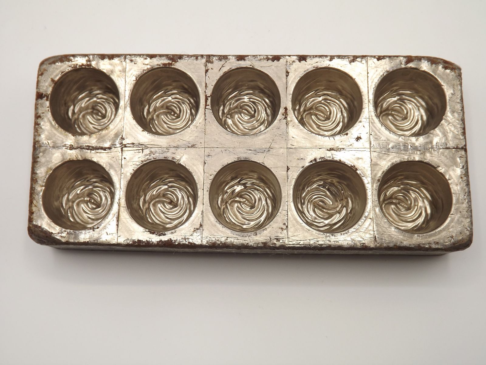 Set Of 4 Antique Letang Fils Paris Chocolate Molds No. 4498 Swirl Design photo vintage