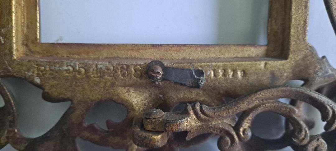 Home Decor Pair Victorian Brass Easel Back Picture Frames, Absolutely Stunning photo