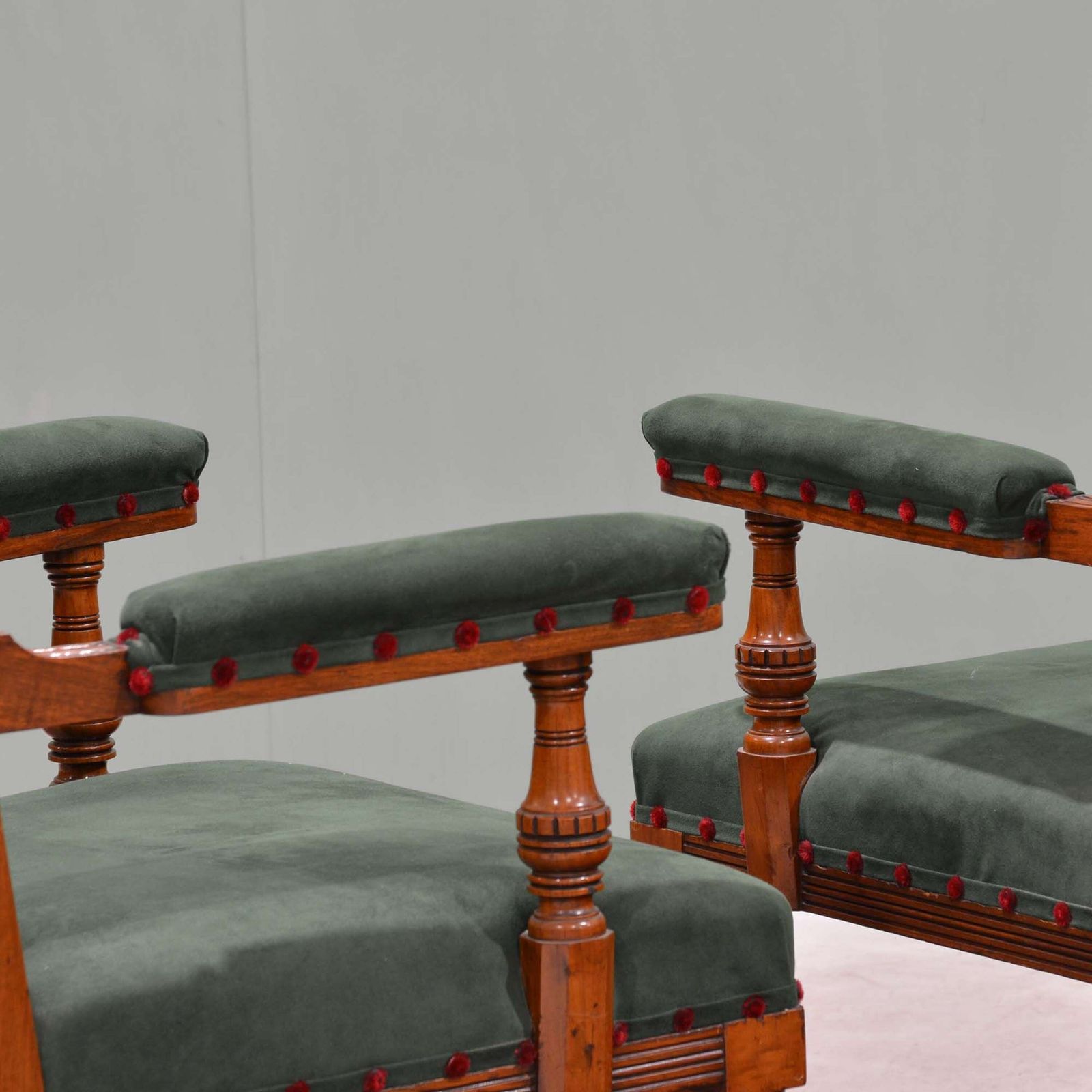Scottish 19th Century Walnut Armchairs By J & T Scott, Edinburgh photo vintage