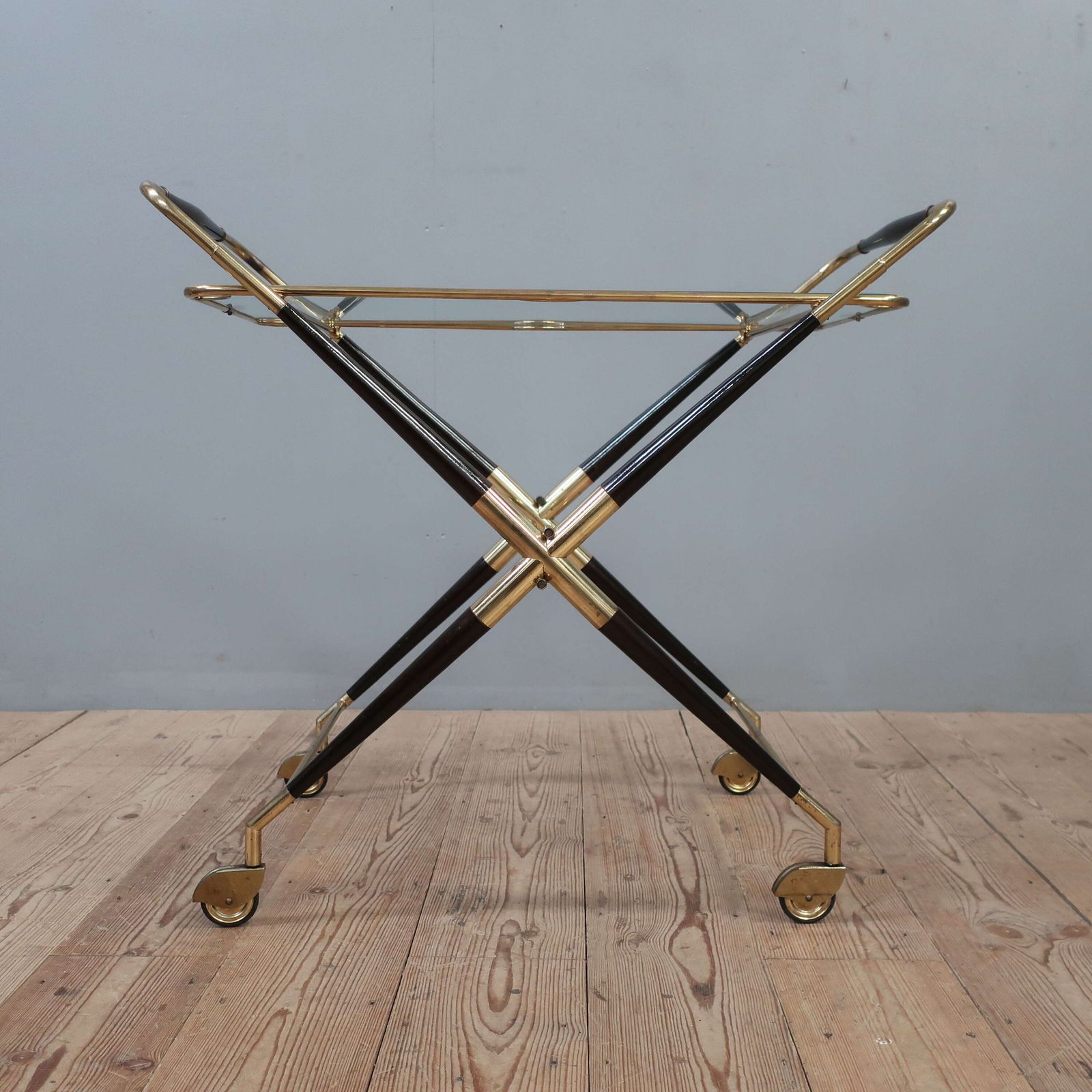 Brass Cocktail Trolley By Cesare Lacca photo vinterior