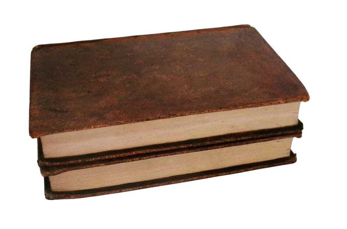 photo furniture 1797 Antique France History A Residence In France Full Leather Book Set 2 Volumes French Revolution