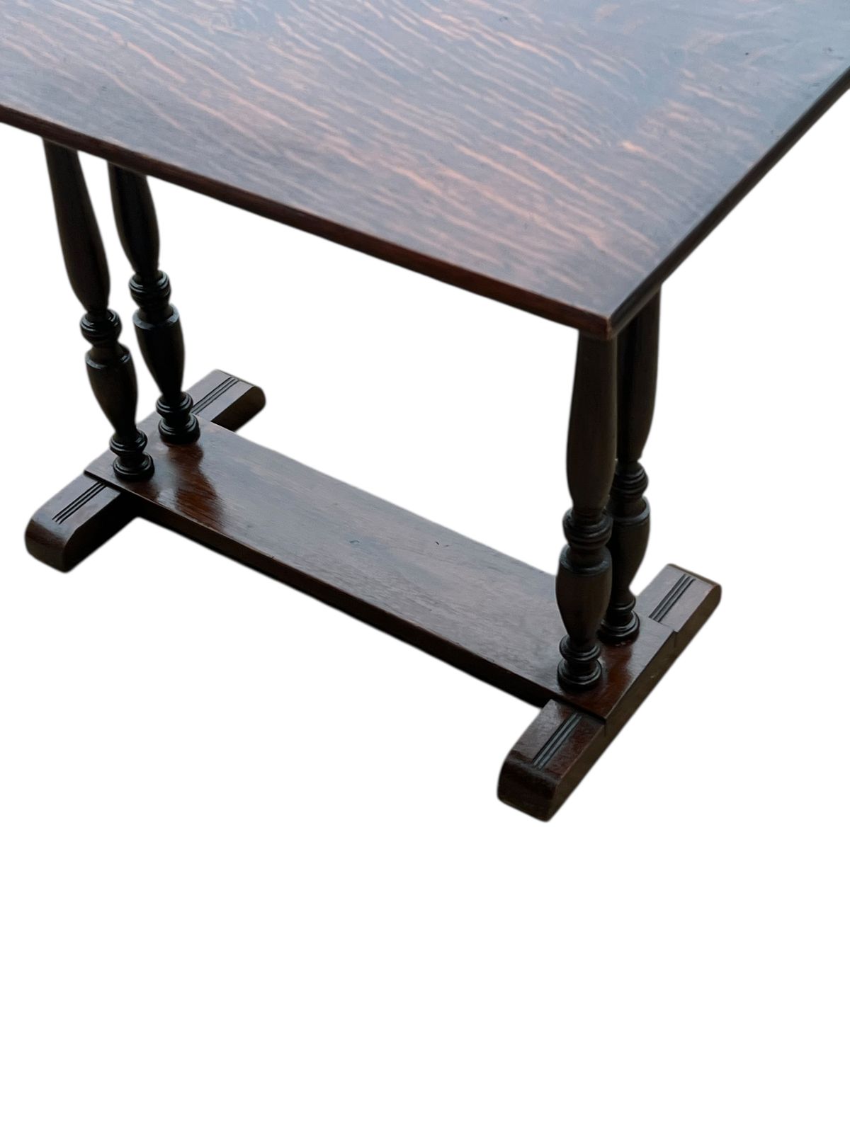 Antique Oak Flip Top Side Table photo vinterior