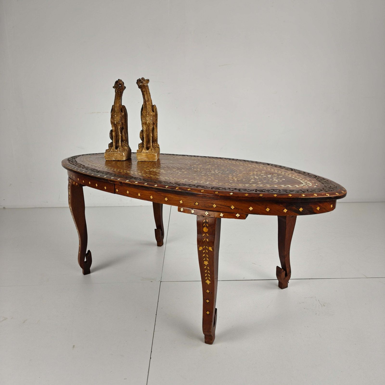 20th Century Anglo Indian Inlaid Bone Coffee Table photo for sale