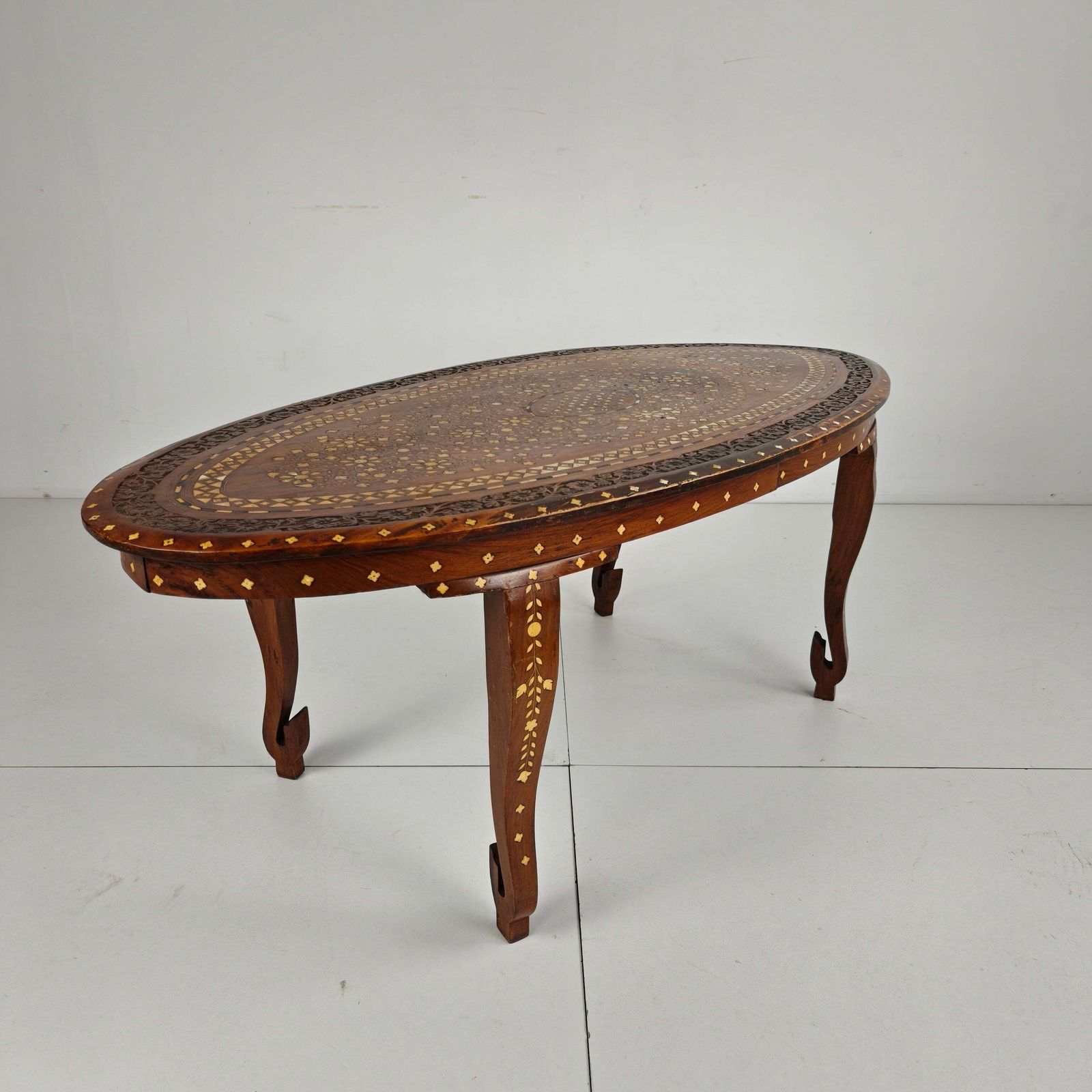 photo buy 20th Century Anglo Indian Inlaid Bone Coffee Table