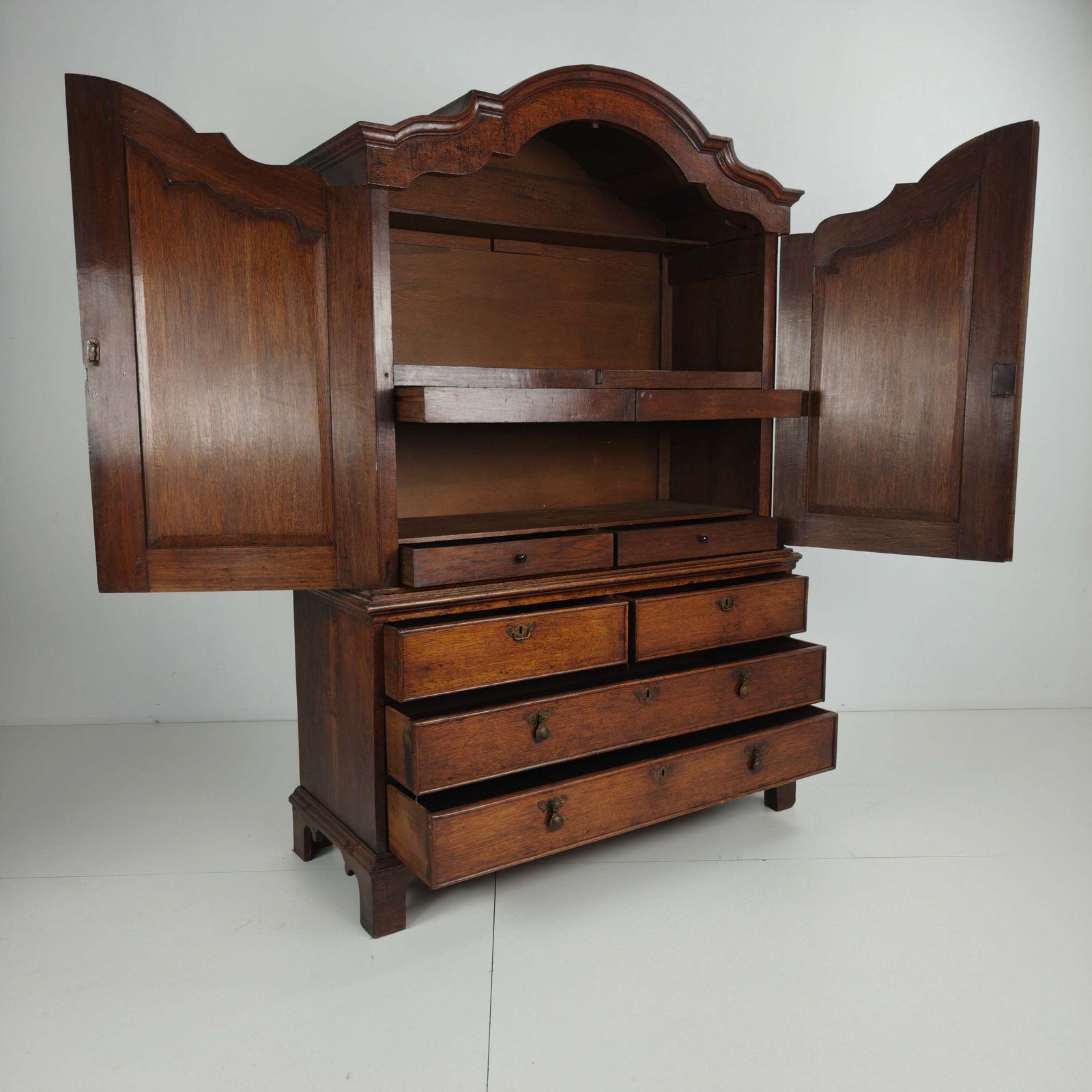 Furniture Rare Dutch 18th Century Oak Cabinet – “Luierkabinet” photo