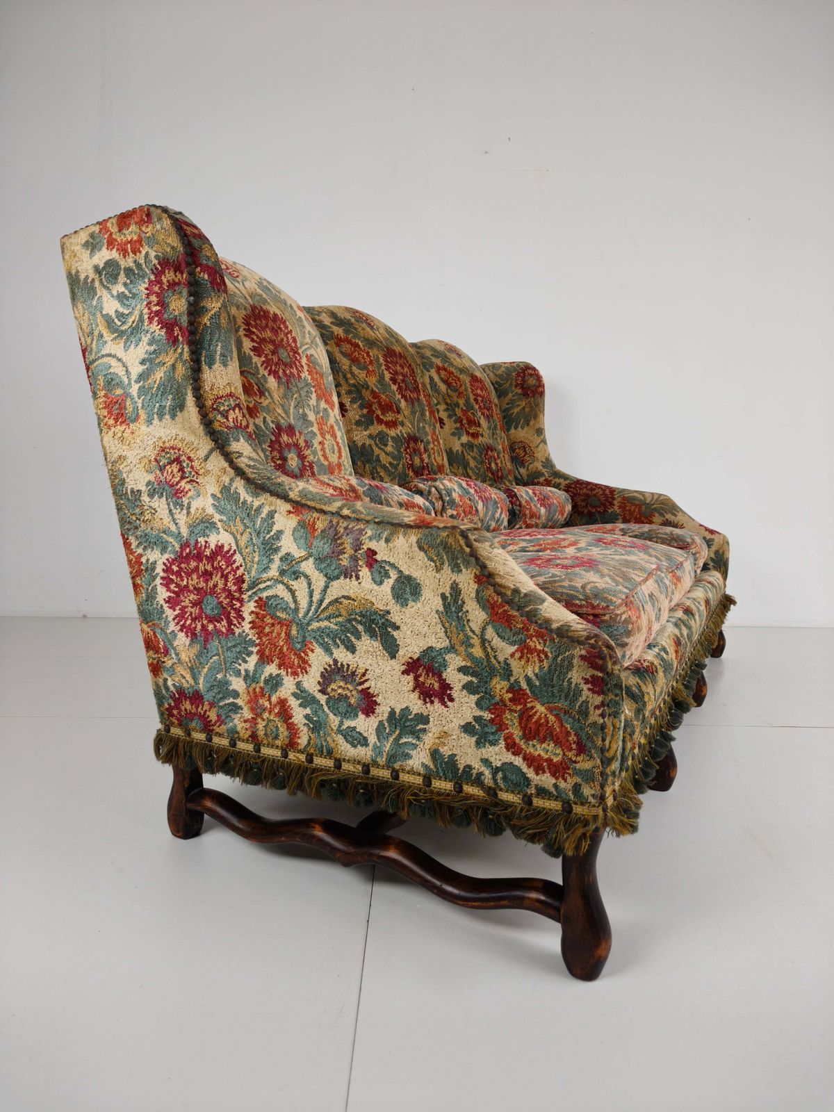 Os De Mouton Sofa In Tapestry – Country House Style, 19th Century (Ca. 1820) photo furniture
