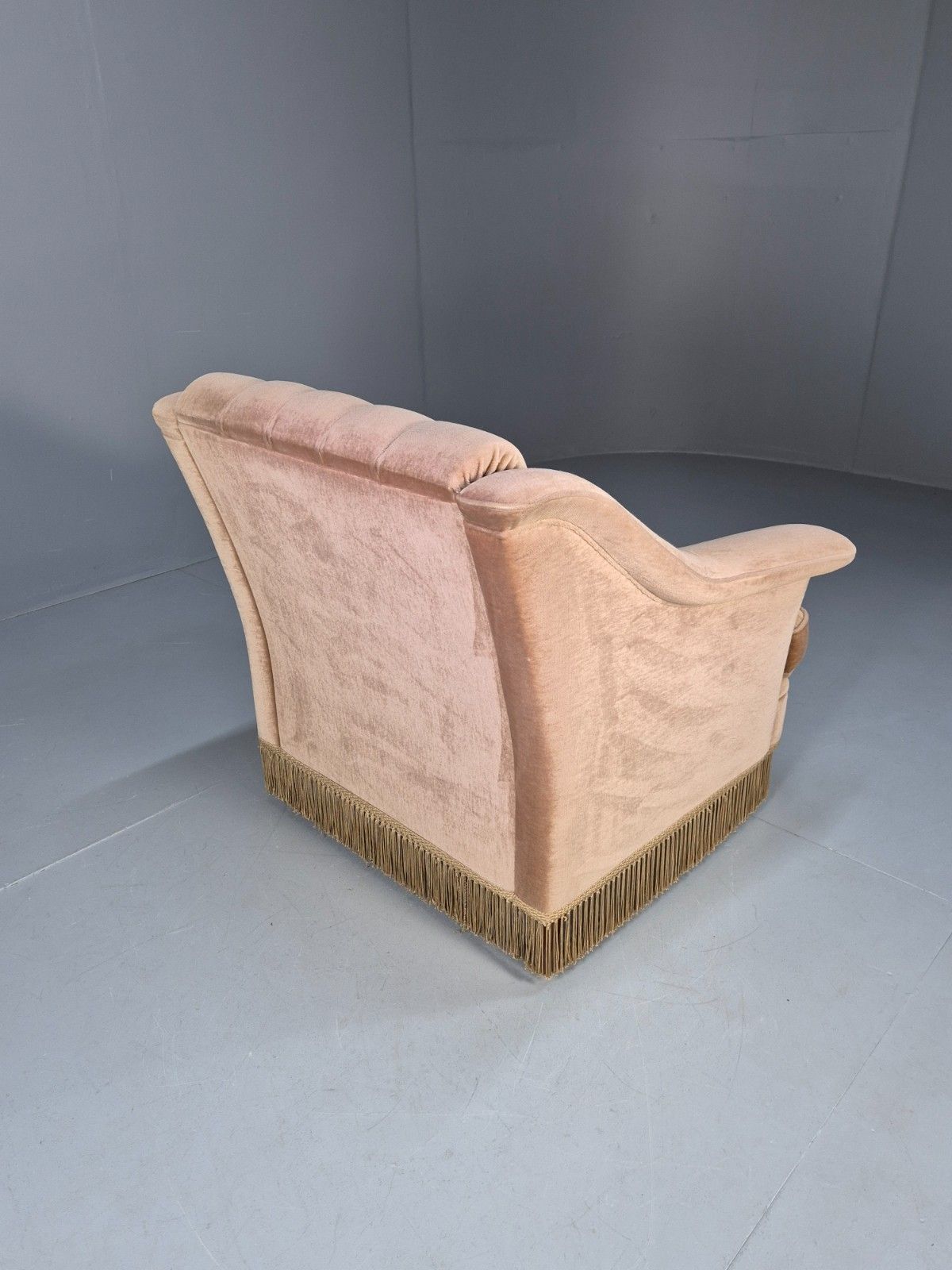 photo vinterior Vintage Danish Green Velour 1970s Lounge Chair Retro Mcm Eb10425 Mnor