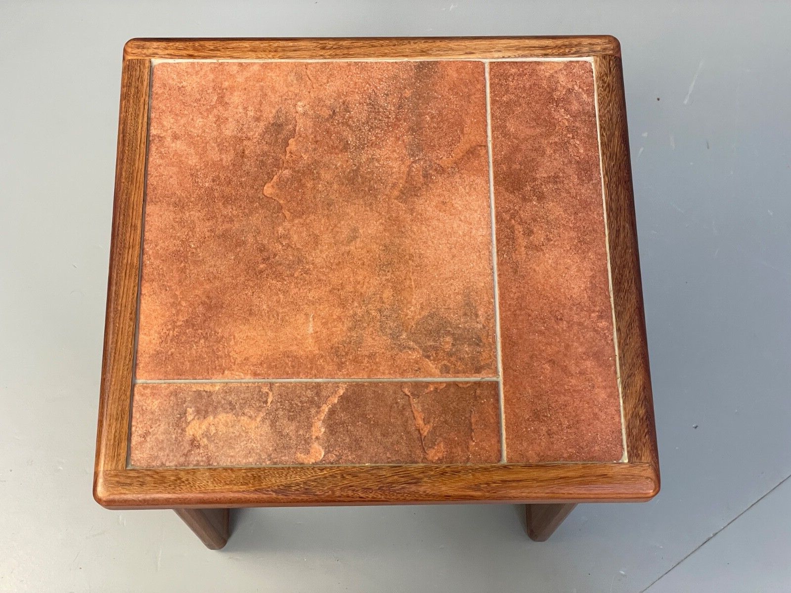 Vintage Teak Nesting Tables Tile Topped 1970s Retro Design  Eb9757 Mwoo photo vintage