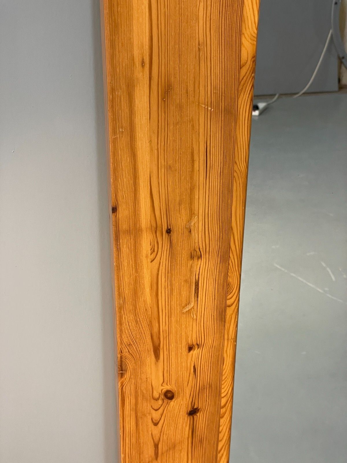 Large Solid Pine Mirror Chunky 1980s Style Vintage Danish Design Eb8411 Mwoo photo 100.0