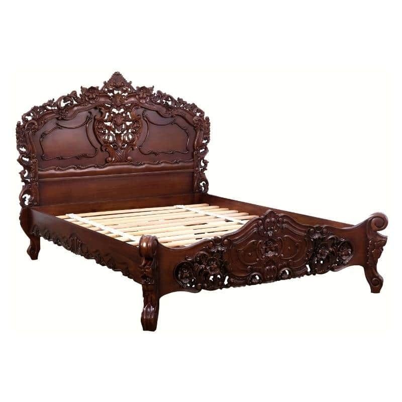 photo for sale Brand New Masterpiece Rococo Style Hand Carved French King Bed Frame