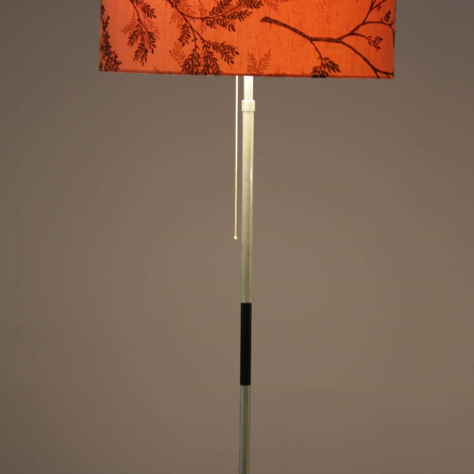 1960s Floor Lamp With Fabric Shade From The Netherlands photo vintage
