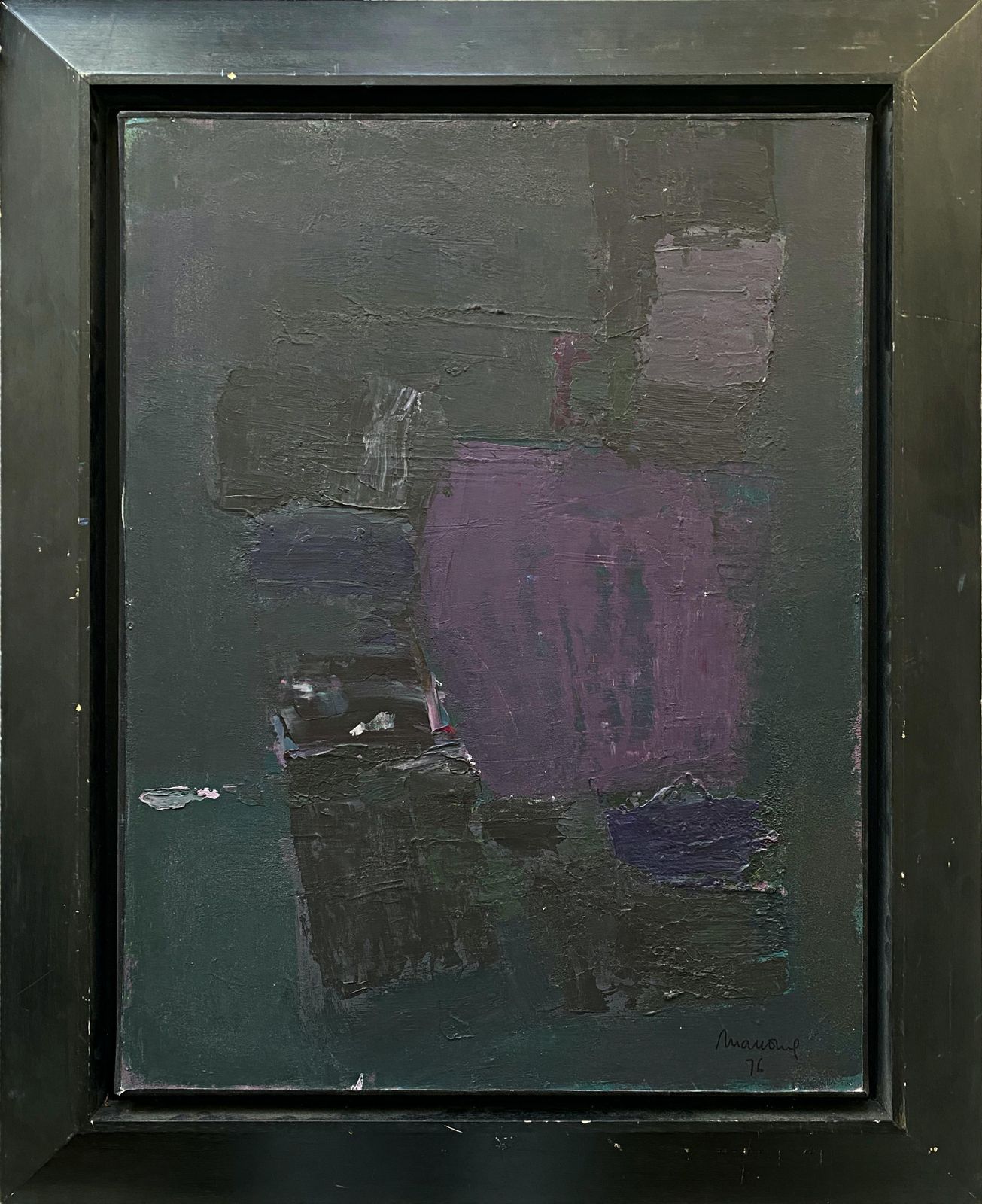 Italian Post War Abstract Oil Painting (1976) By Giuliano Manoni (1922–2001)