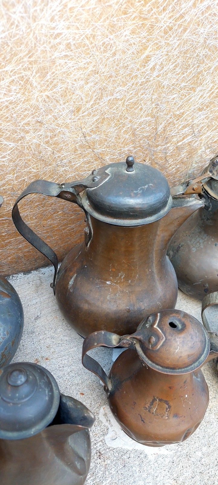 photo vintage Rare Collection Of 22 Cuccume / Antique Copper Jars 18th/19th Century