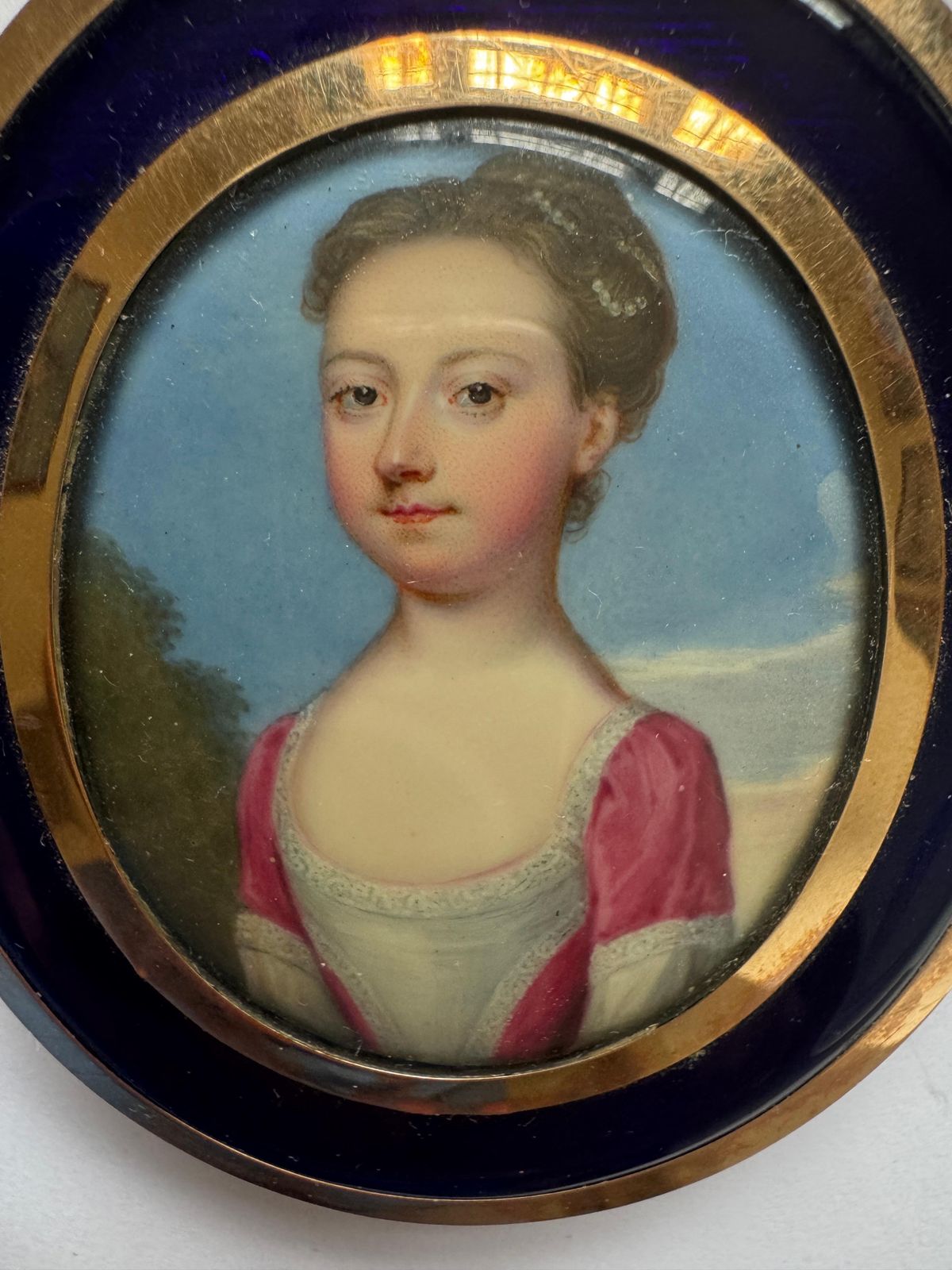 18th Century Portrait Miniature Attributed To Christian Friedrich Zincke photo furniture