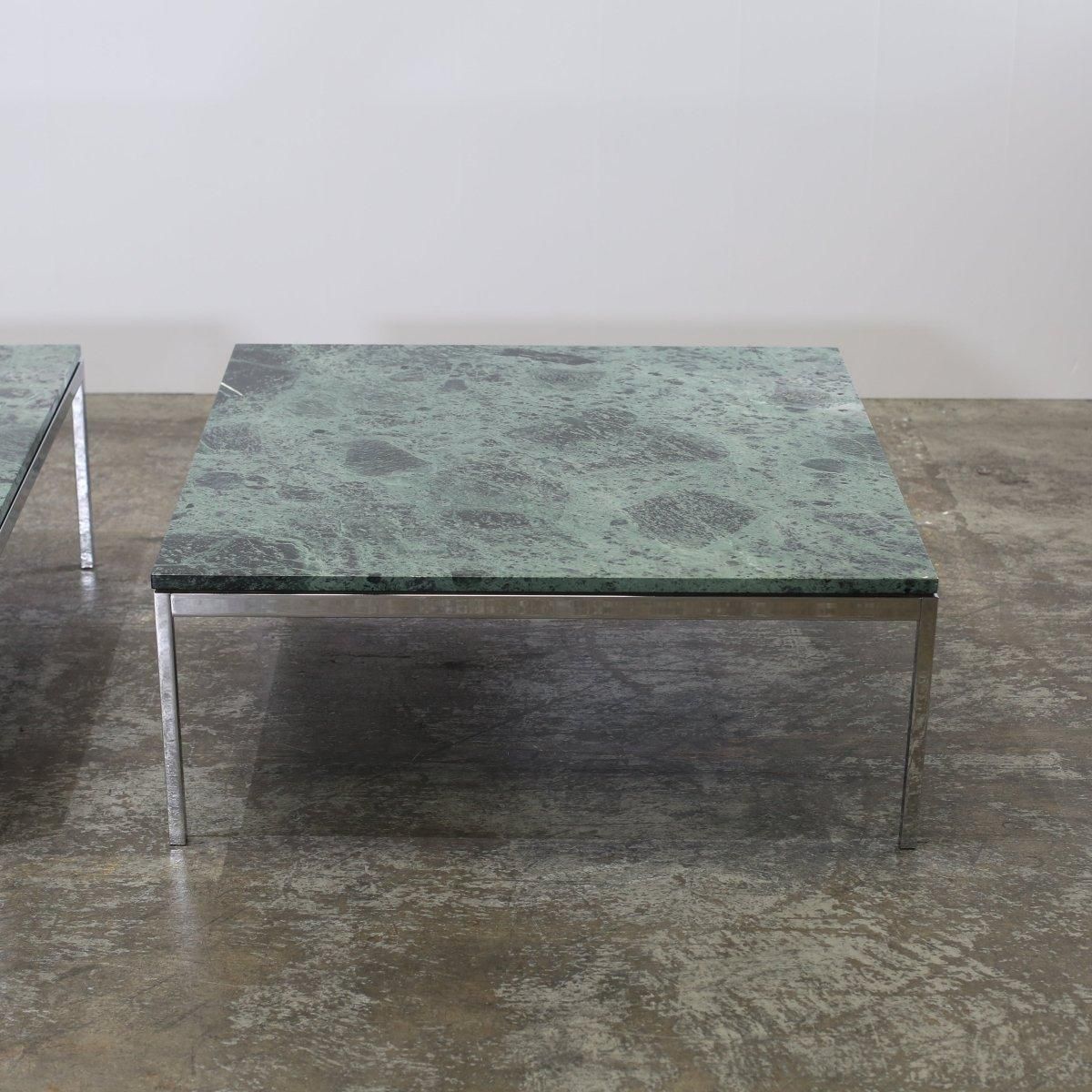 Florence Knoll Coffee Table With Verde Alpi Marble Top photo vintage