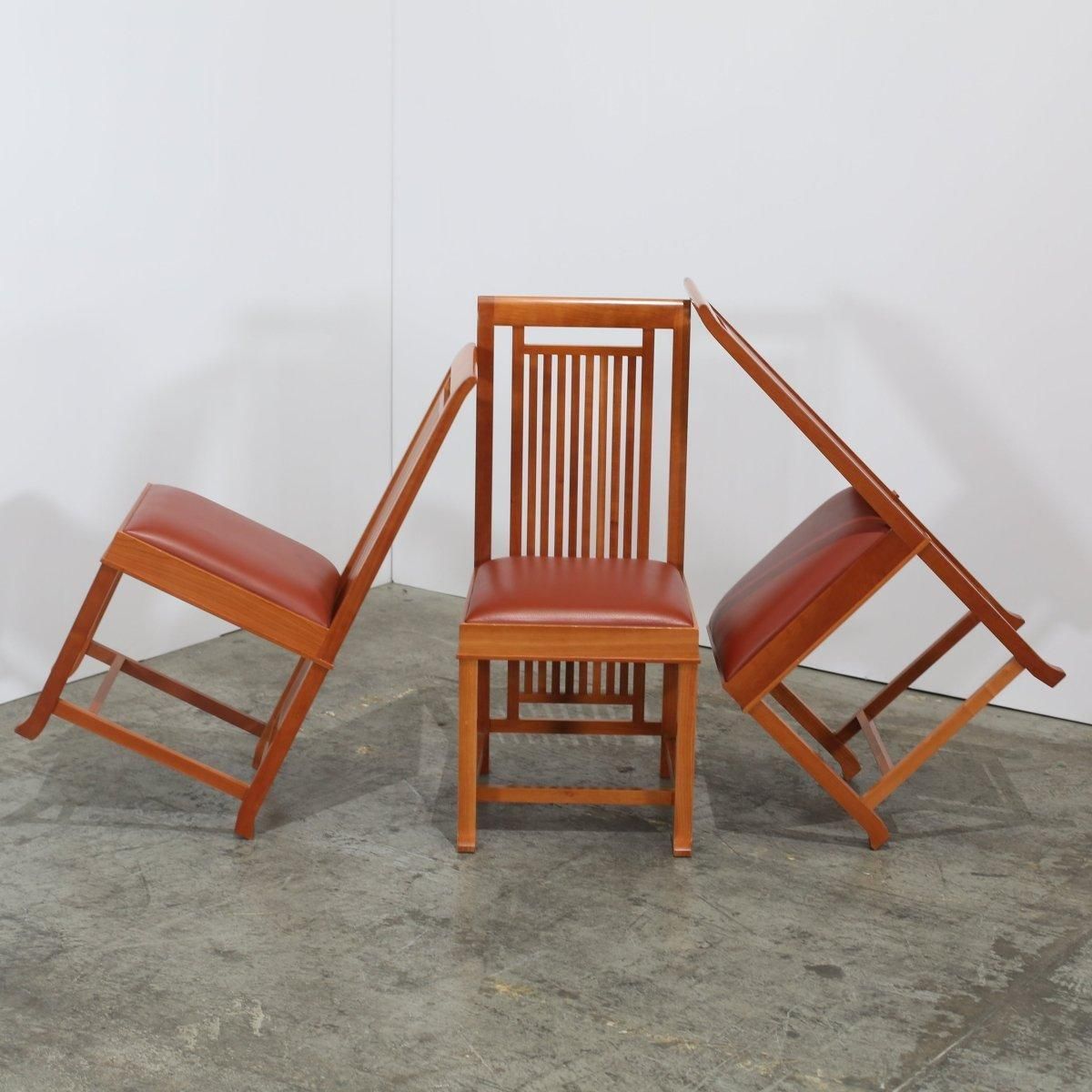 Cassina 614 Coonley 2 Chairs By Frank Lloyd Wright, Set Of Six photo 20182.5