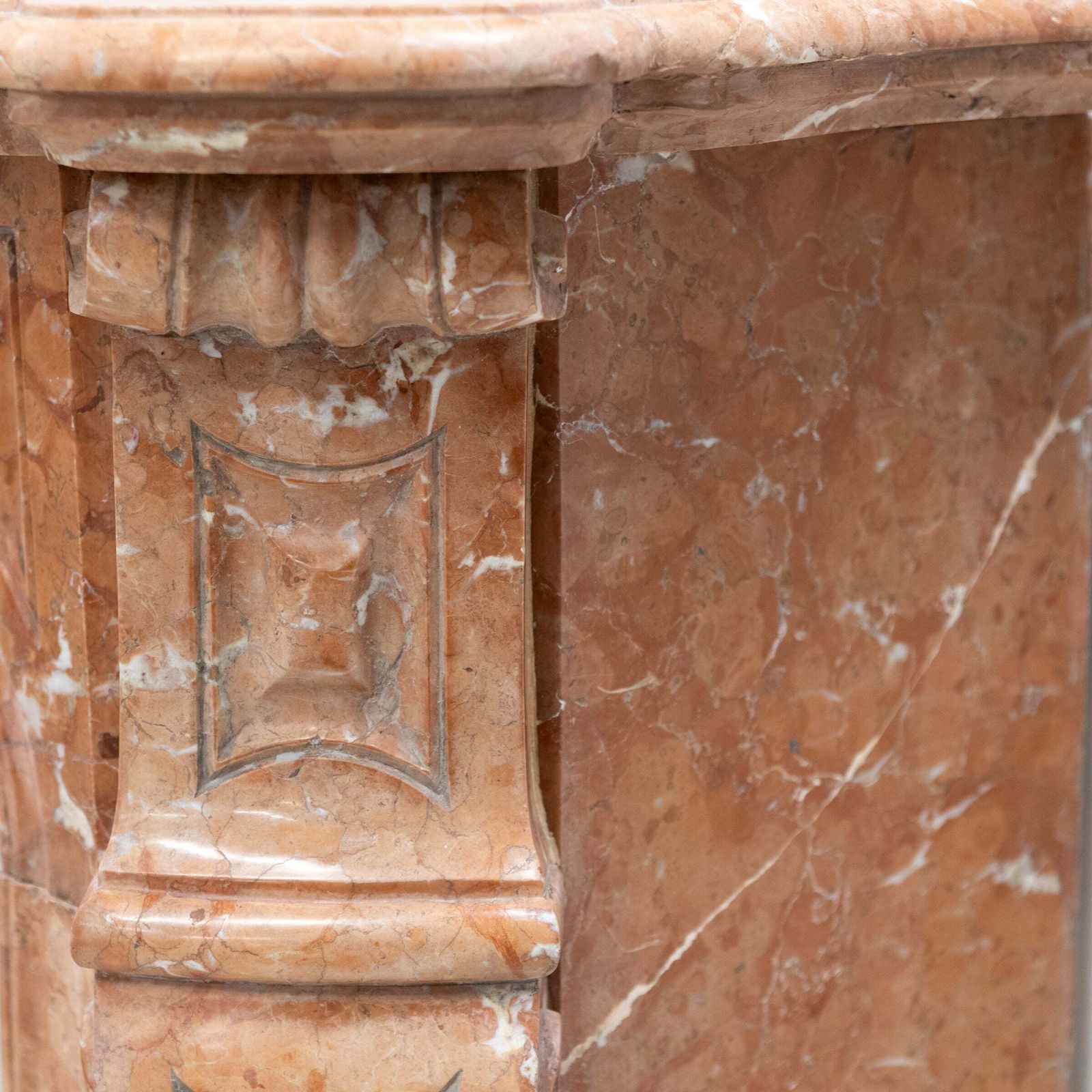 Antique French Style Louis Pompadour Rouge Marble Fireplace photo furniture